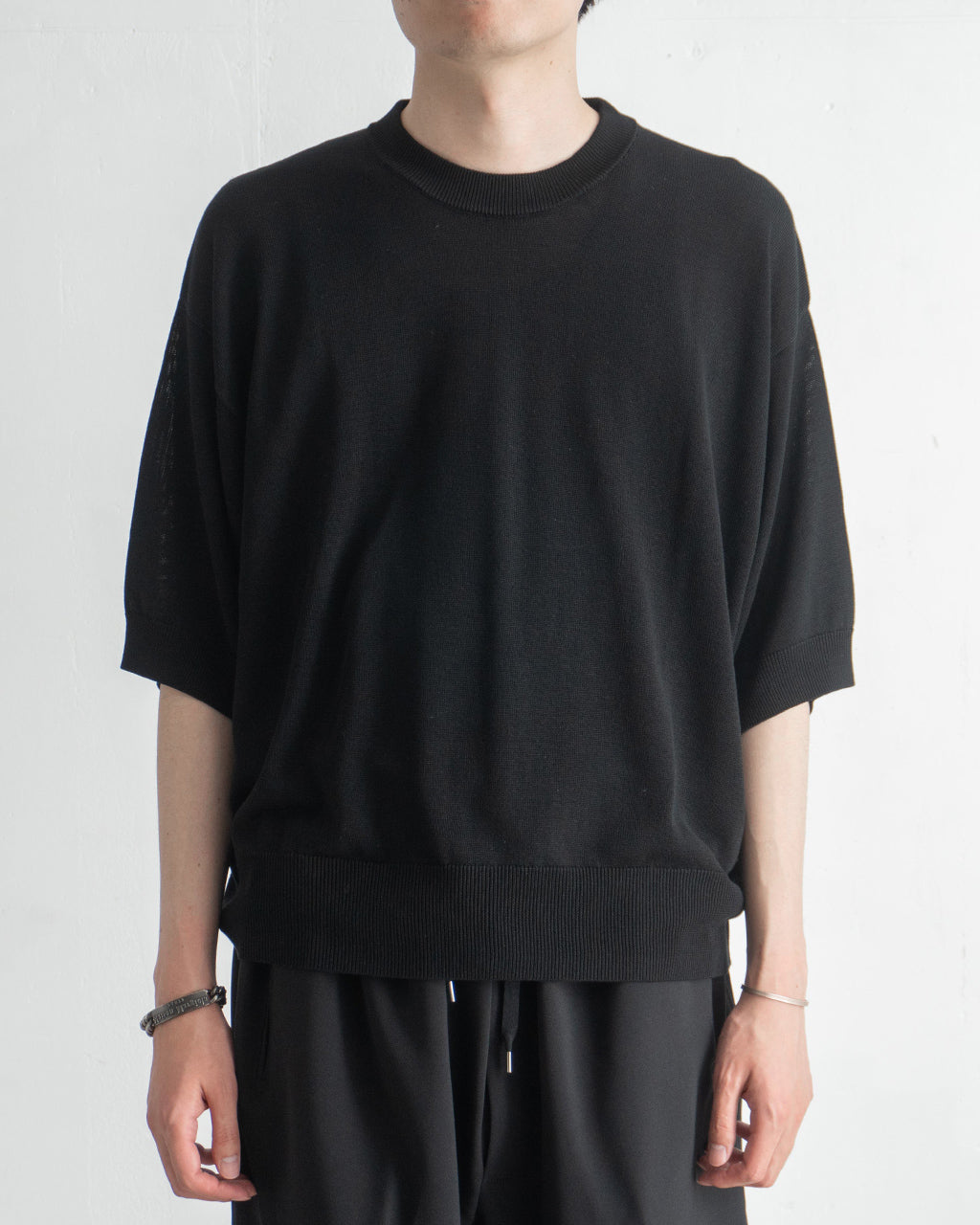 RAINMAKER 레인 메이커 반소매 니트 크루넥 스웨터 CREW-NECK S/S SWEATER RM251-018【무료우송】