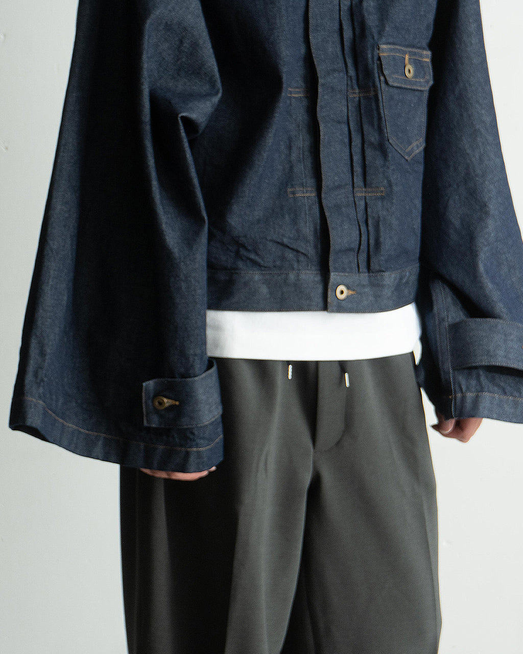 RAINMAKER 레인 메이커 N 슬리브 트래커 재킷 N-SLEEVE TRUCKER JACKET 데님 재킷 RM251-027【무료우송】