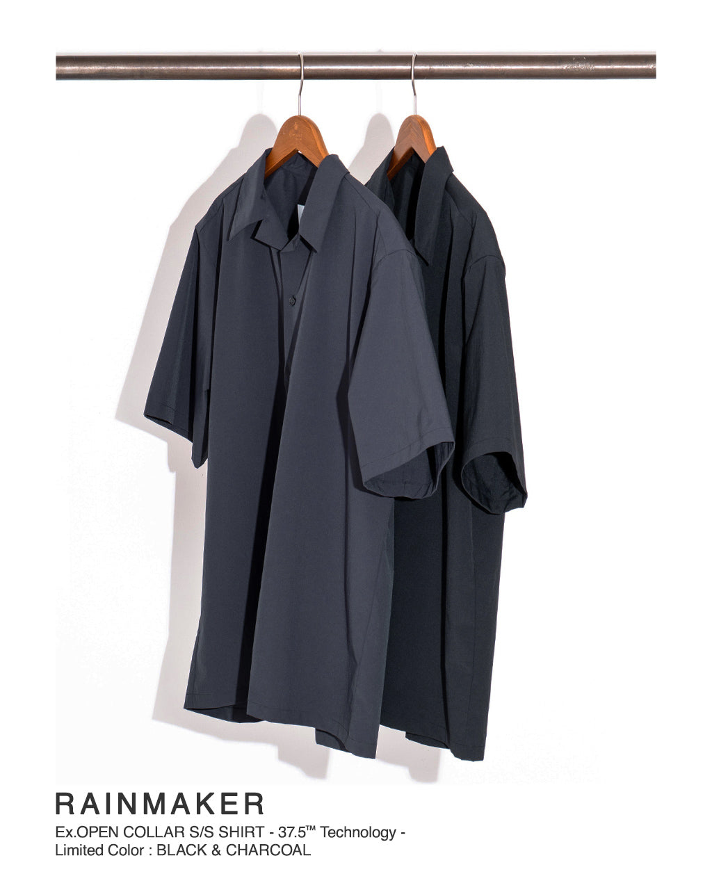 【アウトレット!20%OFF】RAINMAKER レインメーカー 別注 37.5 テクノロジー オープンカラー ショートスリーブ シャツ 37.5 TECHNOLOGY OPEN COLLAR S/S SHIRT 半袖 RM251-043【送料無料】正規取扱店