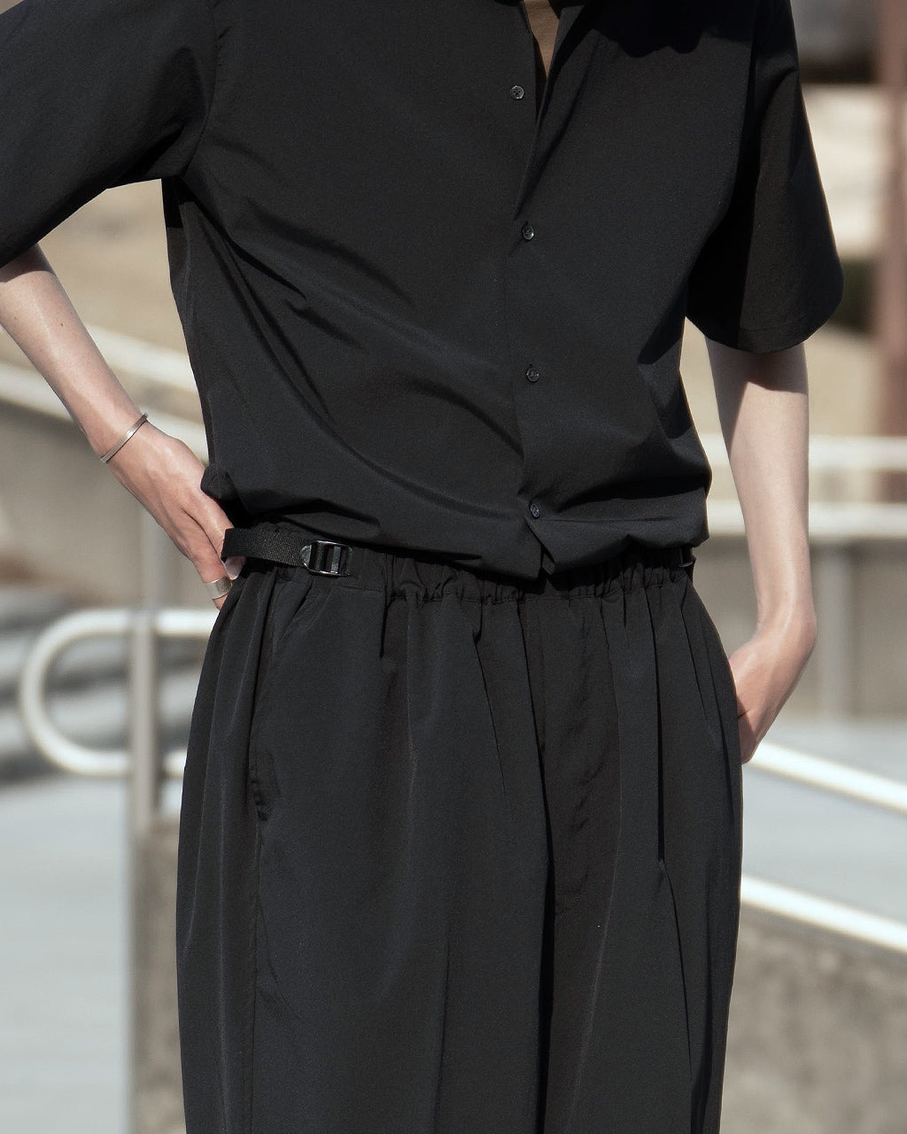 別注 37.5 テクノロジー サイドベルト ドウギパンツ イージーパンツ イージートラウザー 37.5 TECHNOLOGY SIDE BELTED DOUGI PANTS RM251-044