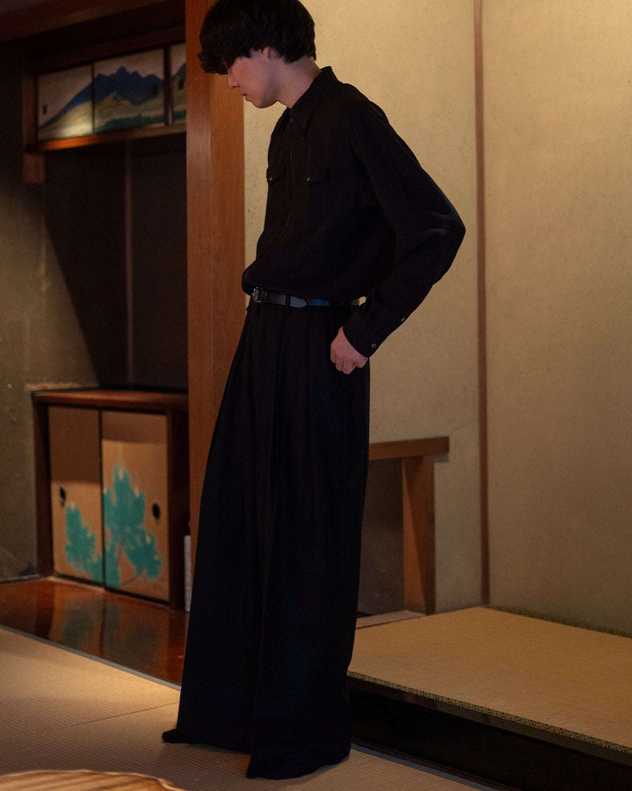 MELANGE TWILL WESTERN SHIRT RM252-005