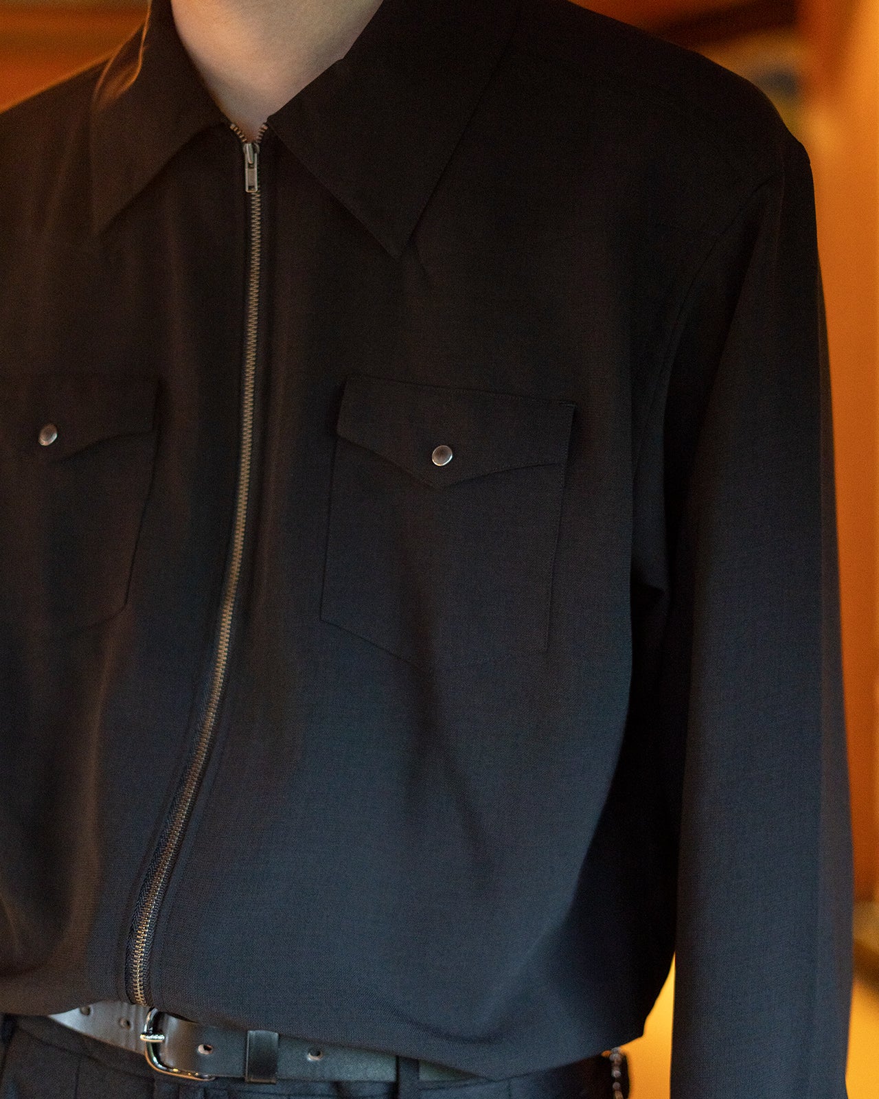 MELANGE TWILL WESTERN SHIRT RM252-005