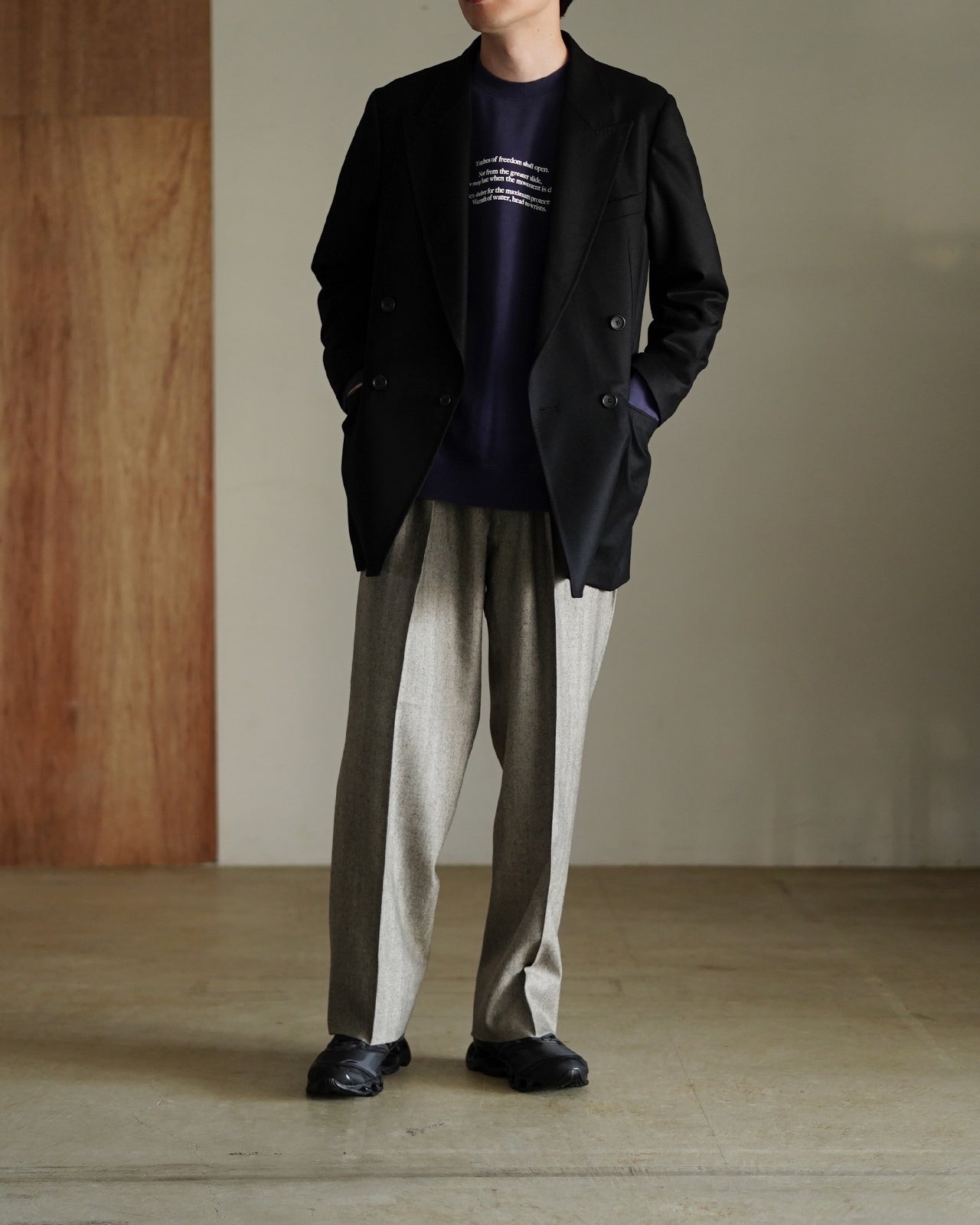 DOUBLE BREASTED LONG JACKET RM252-034