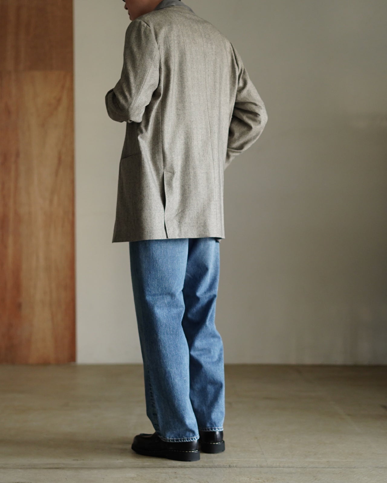 NO COLLAR LONG JACKET RM252-035