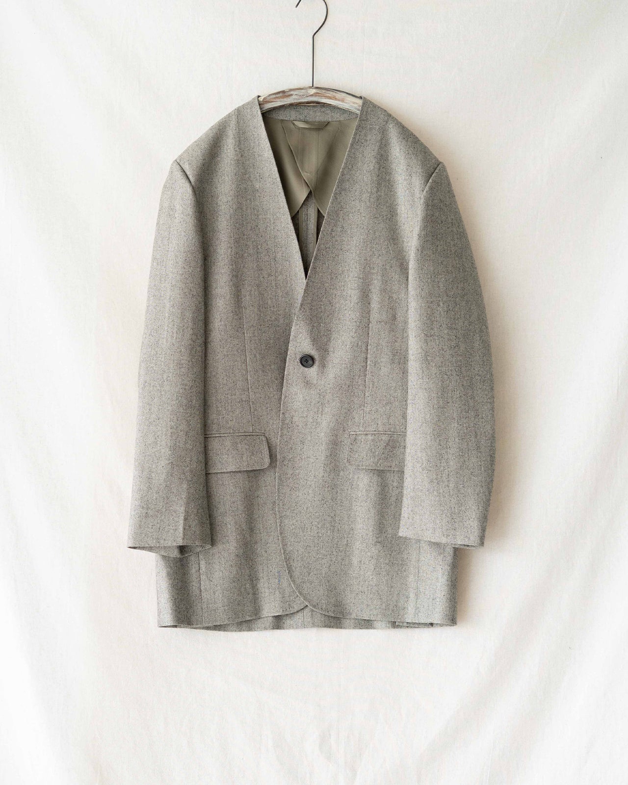 NO COLLAR LONG JACKET RM252-035