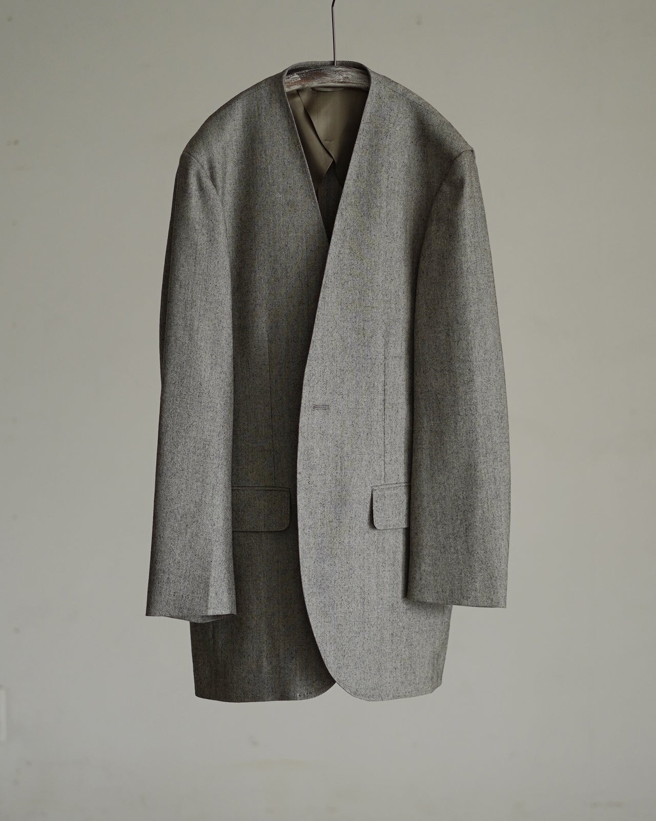 NO COLLAR LONG JACKET RM252-035