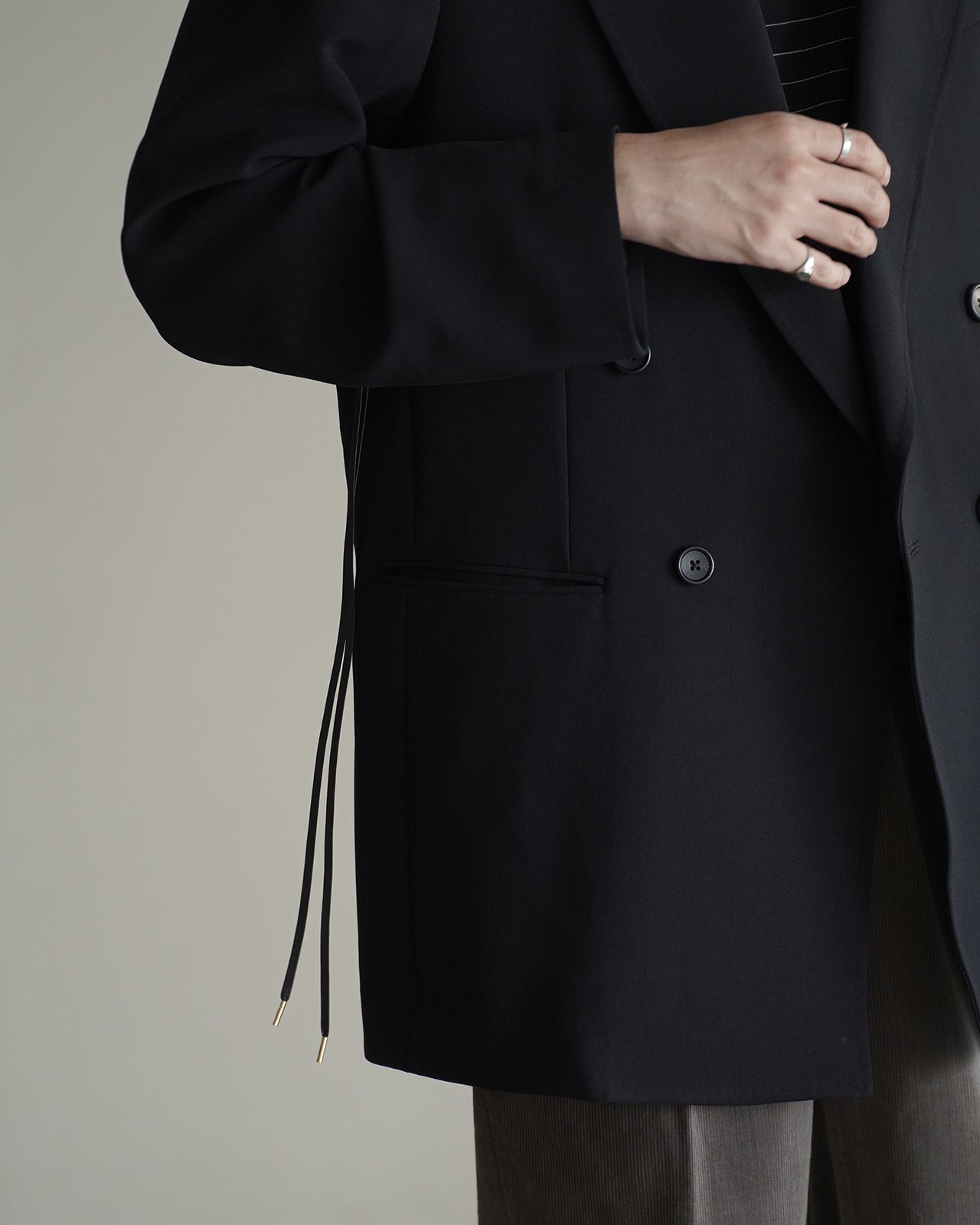 DOUBLE BREASTED LONG JACKET RM262-003