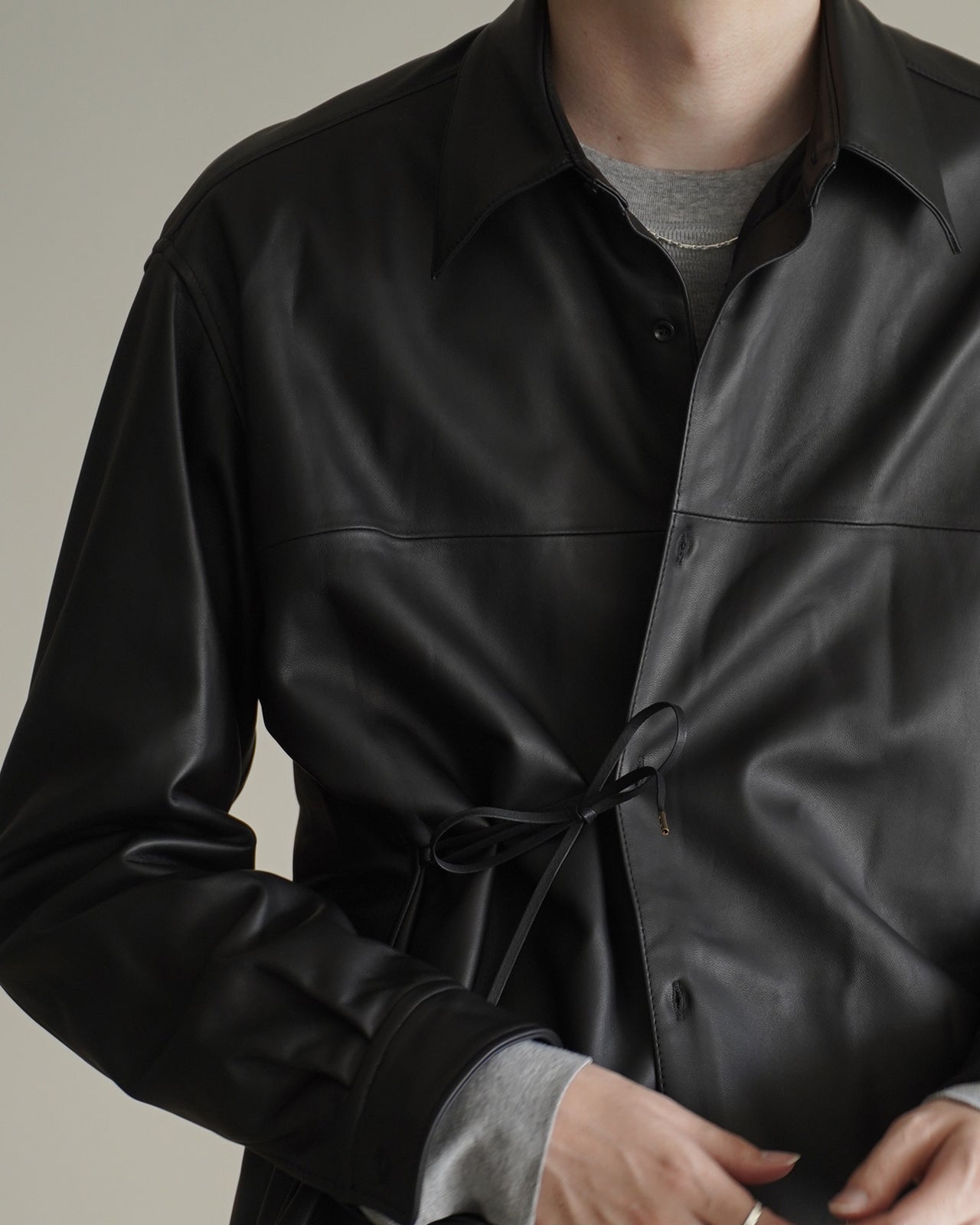LEATHER DOUGI SHIRT RM262-001
