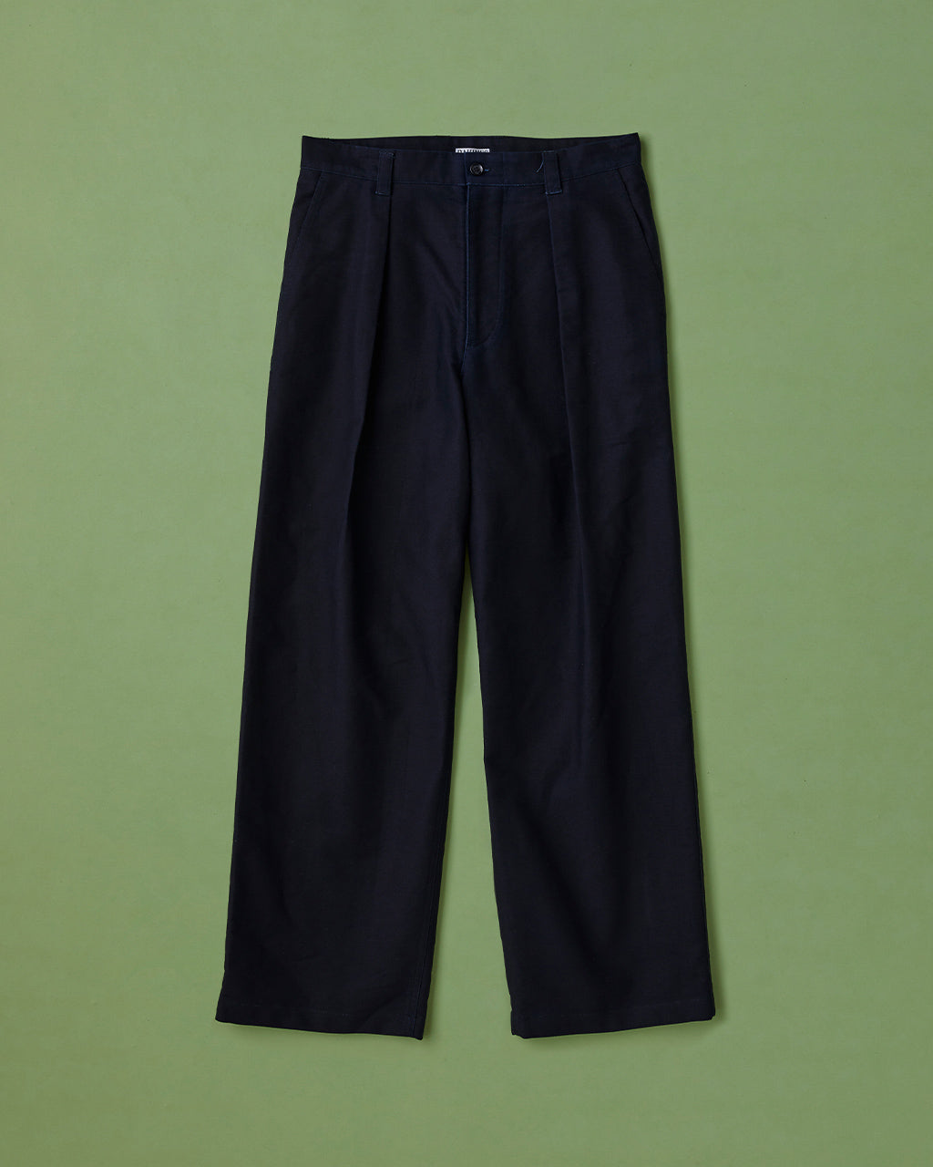 インディゴ モールスキン ワイド ストレート スラックス パンツ Indigo mole skin - Stam ワンタック トラウザー フルレングス ボトムス 13S25HN271P
