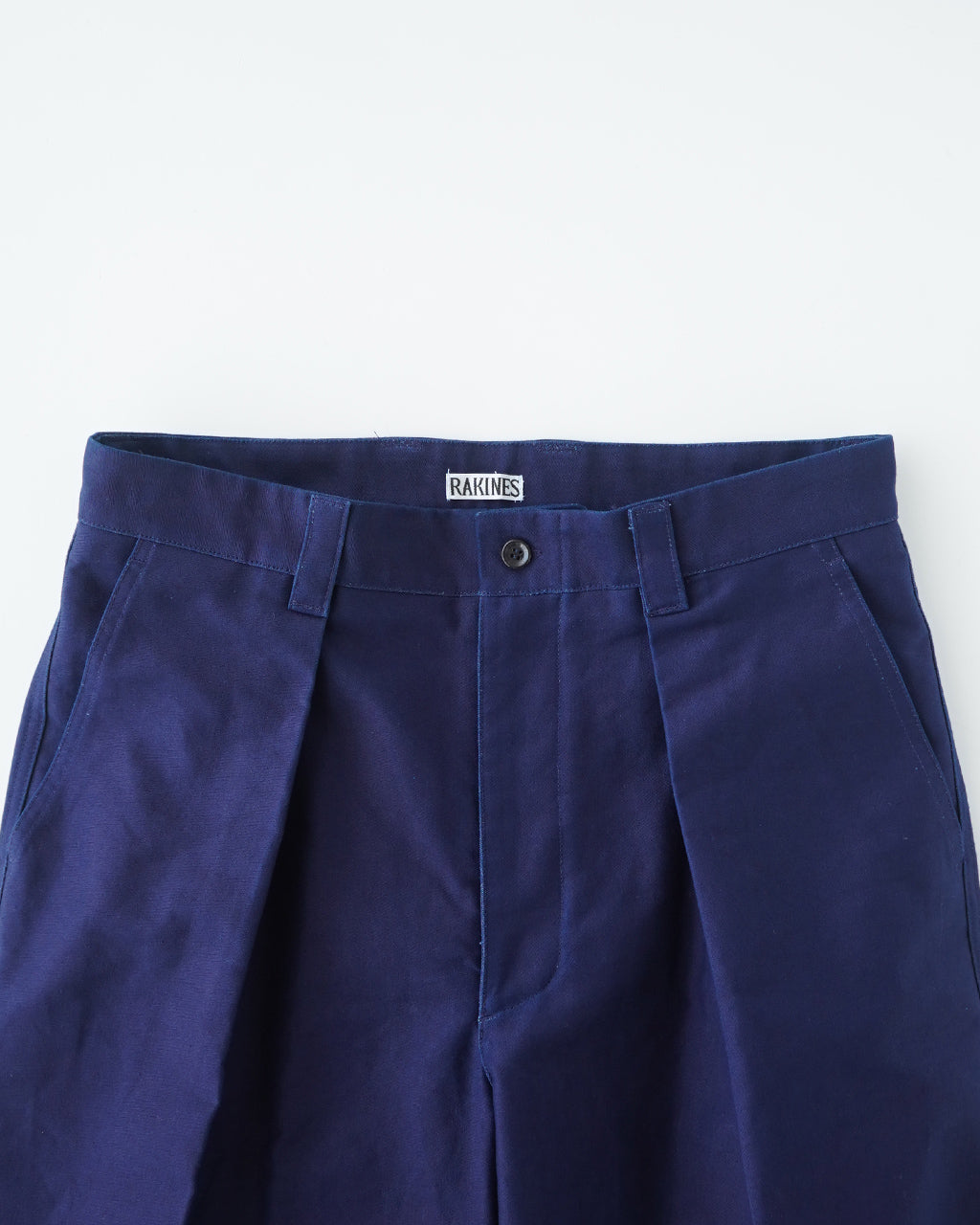 インディゴ モールスキン ワイド ストレート スラックス パンツ Indigo mole skin - Stam ワンタック トラウザー フルレングス ボトムス 13S25HN271P
