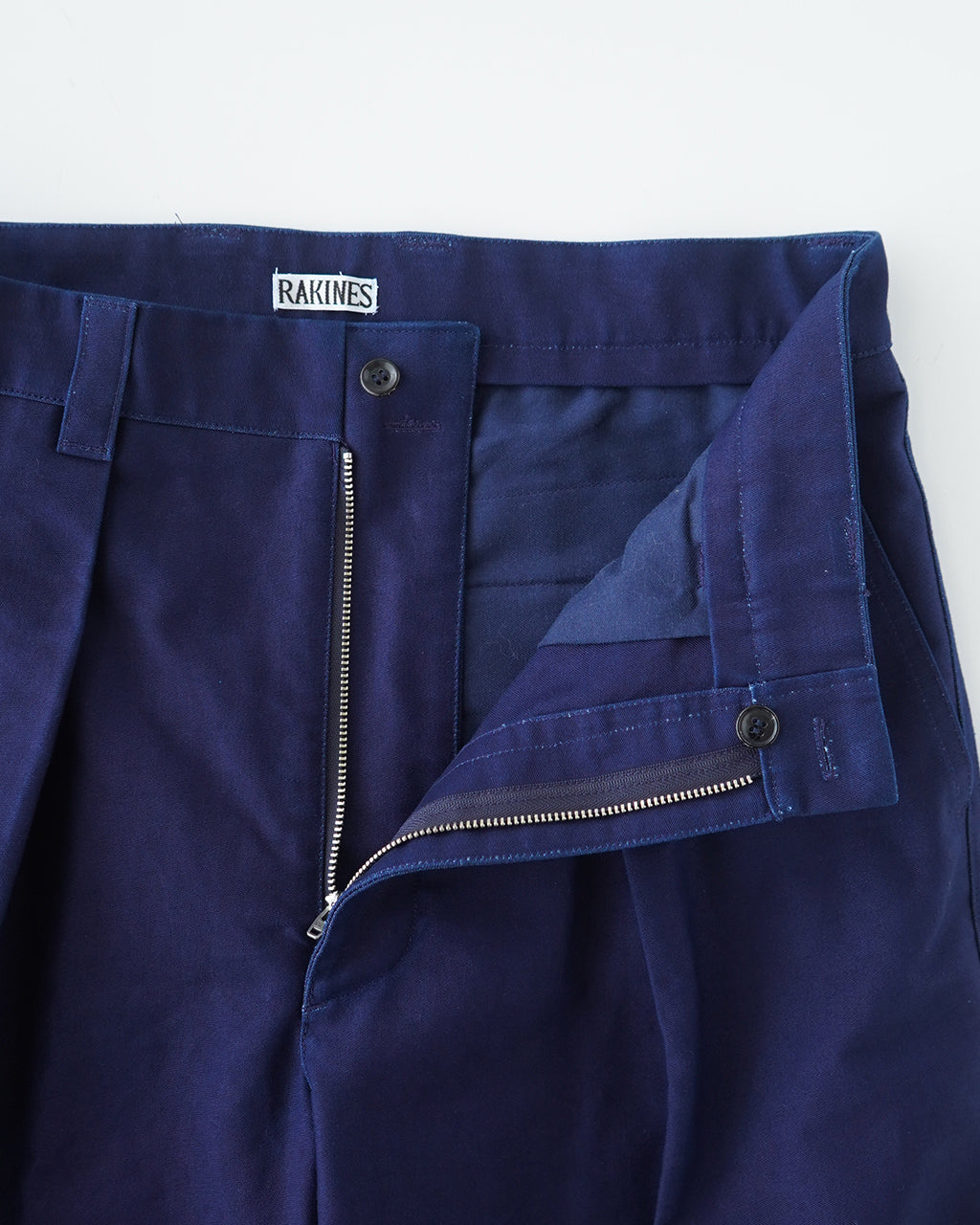 インディゴ モールスキン ワイド ストレート スラックス パンツ Indigo mole skin - Stam ワンタック トラウザー フルレングス ボトムス 13S25HN271P