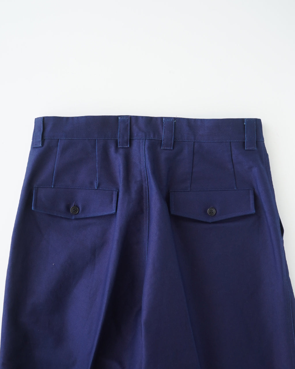 インディゴ モールスキン ワイド ストレート スラックス パンツ Indigo mole skin - Stam ワンタック トラウザー フルレングス ボトムス 13S25HN271P