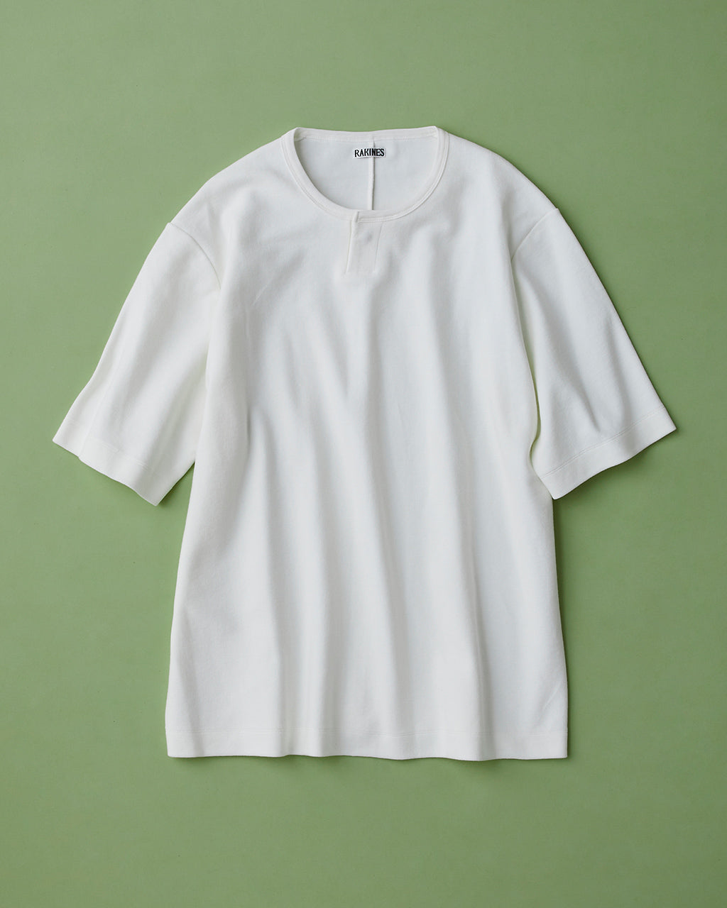 ヘンリーネック パイル Tシャツ コットン 半袖 カットソー ワンボタン Organic cotton minipile - Wim 13S25HN294T