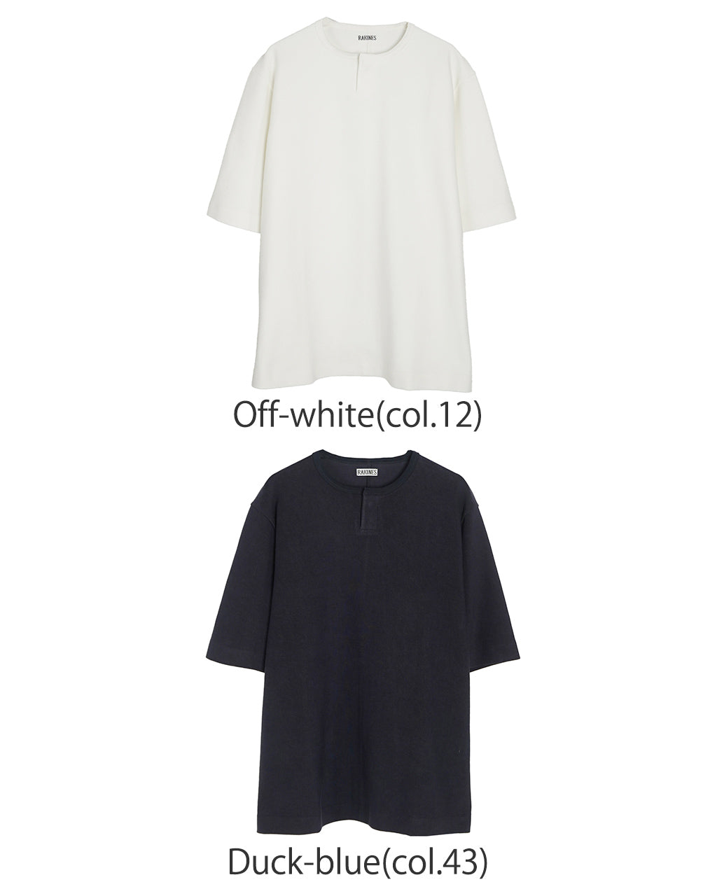 ヘンリーネック パイル Tシャツ コットン 半袖 カットソー ワンボタン Organic cotton minipile - Wim 13S25HN294T