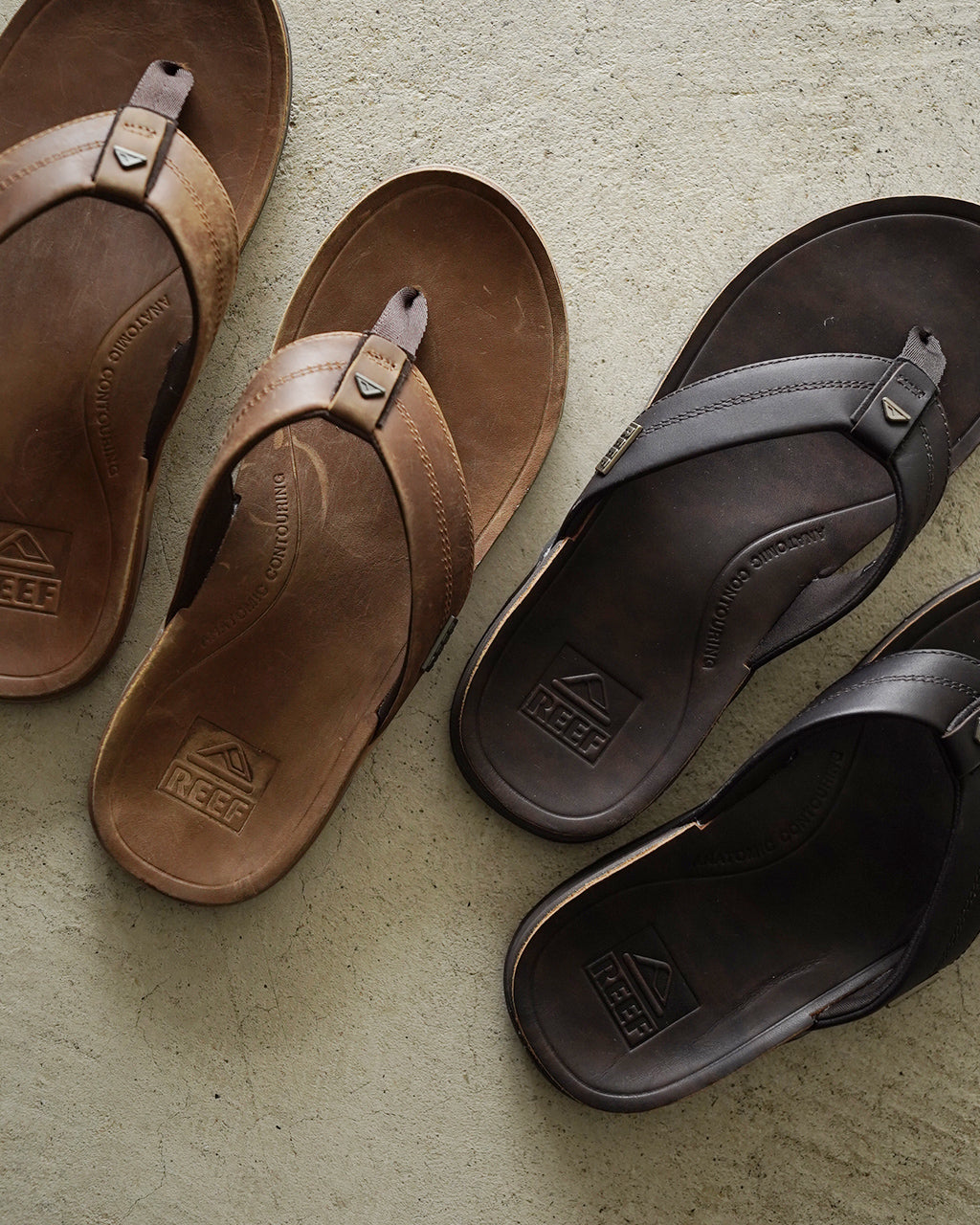 Brioniブラック レザー　トングサンダル REEFリーフ LEATHER OFFSHORE ビーチサンダル トングサンダル 革