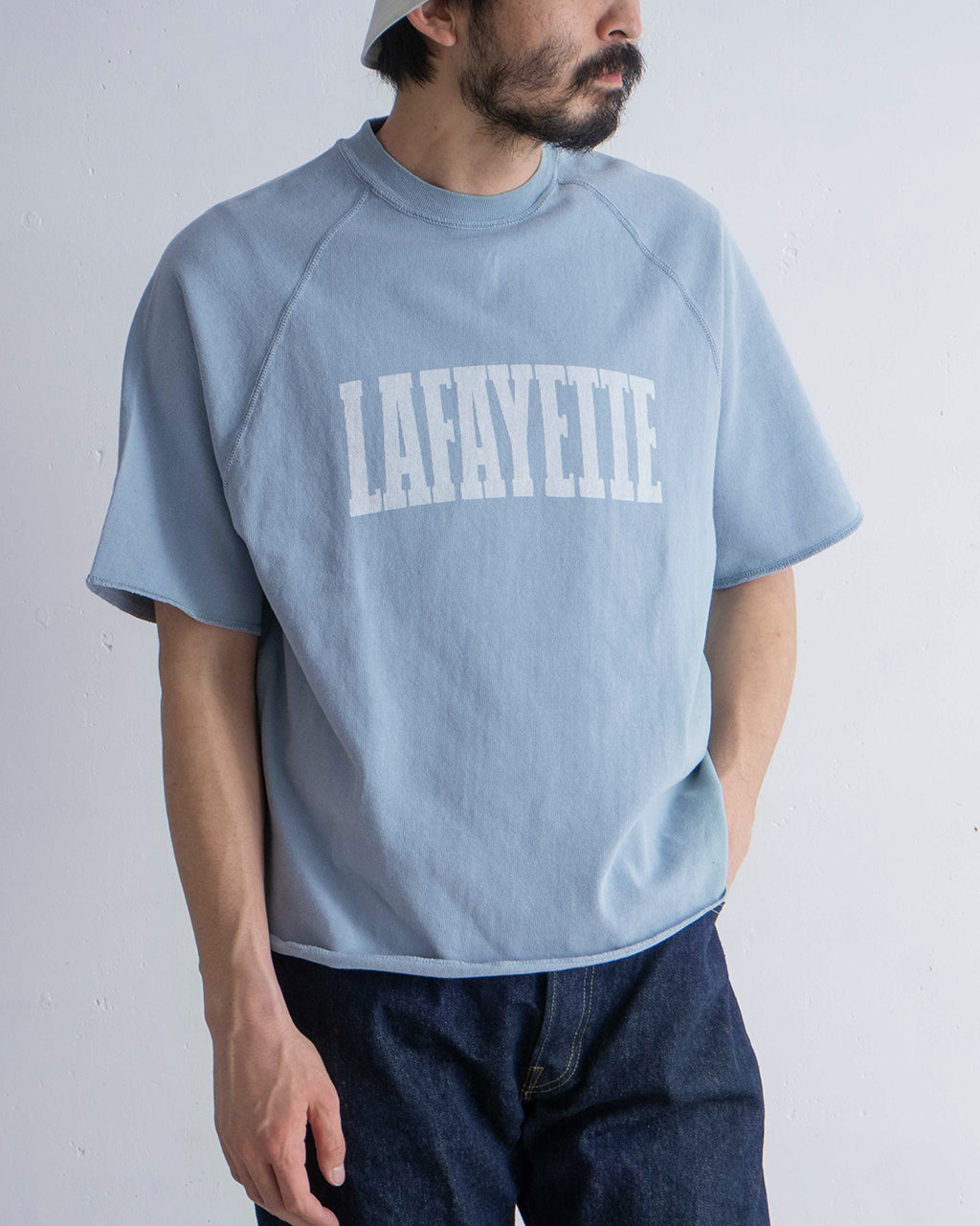 \早得24時間限定ポイント10倍/REMI RELIEF レミレリーフ 天竺 半袖 Tシャツ SP加工8/天竺ラグランT (NAVY) (LAFAYETTE) ショートスリーブ クルーネック ヴィンテージ感 ラグランスリーブ カットソー RN28369091 RN28369092【送料無料】