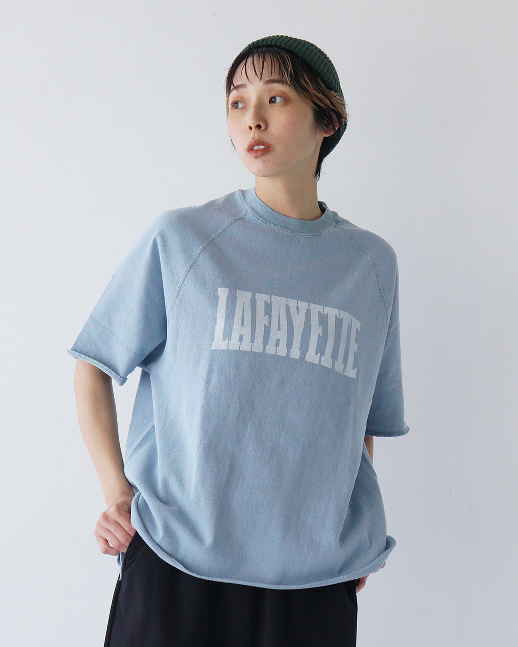 \早得24時間限定ポイント10倍/REMI RELIEF レミレリーフ 天竺 半袖 Tシャツ SP加工8/天竺ラグランT (NAVY) (LAFAYETTE) ショートスリーブ クルーネック ヴィンテージ感 ラグランスリーブ カットソー RN28369091 RN28369092【送料無料】