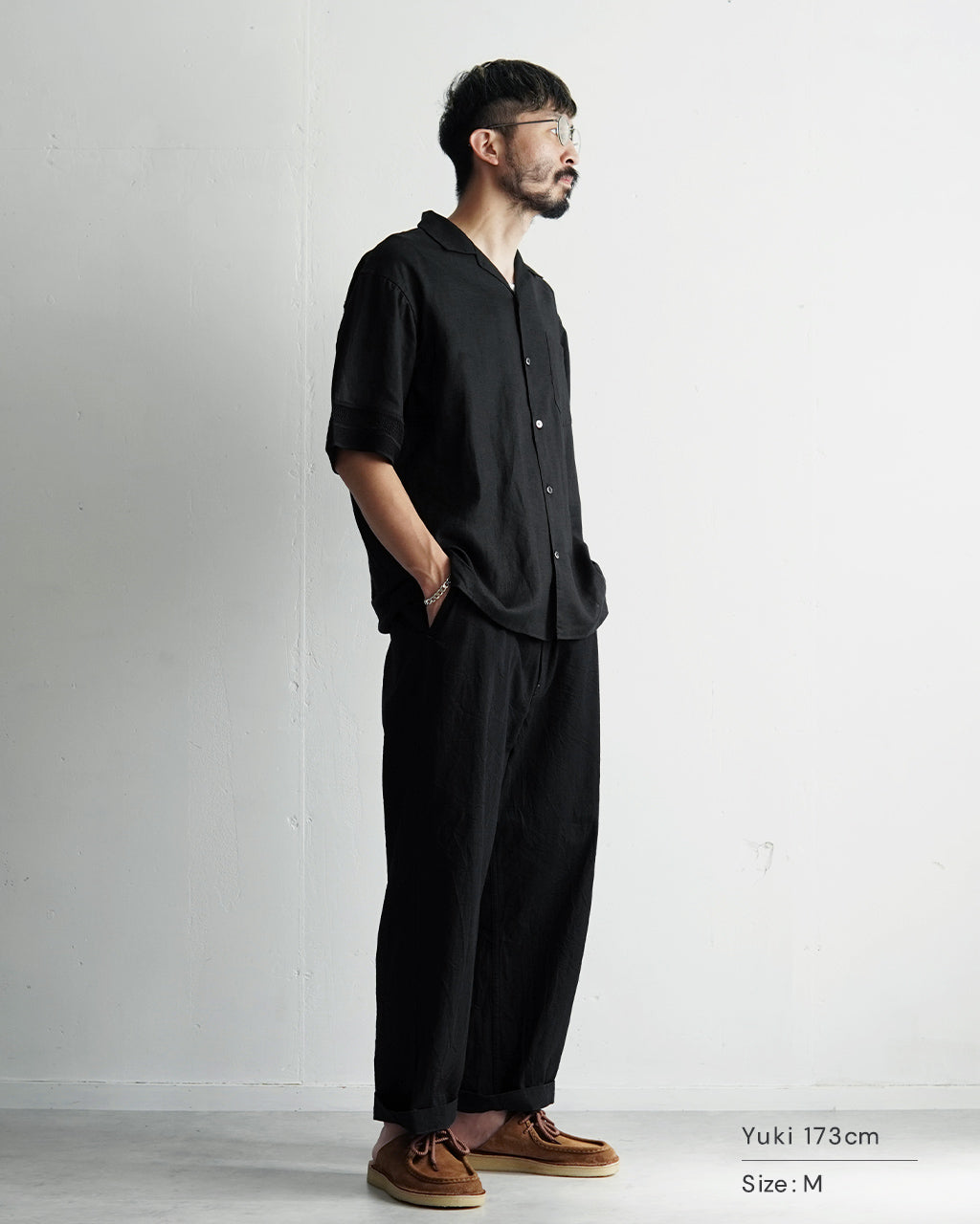 リネン メッシュ オープンカラーシャツ LINEN MESH OPEN COLLAR SHIRT 半袖 開襟 RNC004