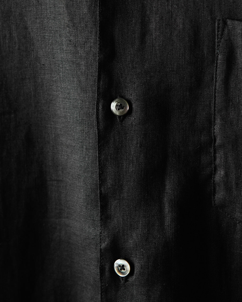 LINEN MESH OPEN COLLAR SHIRT RNC004