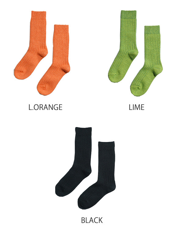 ROTOTO 로토토 코튼 울 리브 크루 양말 COTTON WOOL RIBBED CREW SOCKS 양말 R1327【메일편 가능】