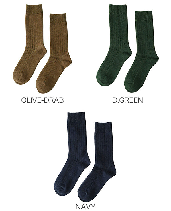 ROTOTO 로토토 코튼 울 리브 크루 양말 COTTON WOOL RIBBED CREW SOCKS 양말 R1327【메일편 가능】
