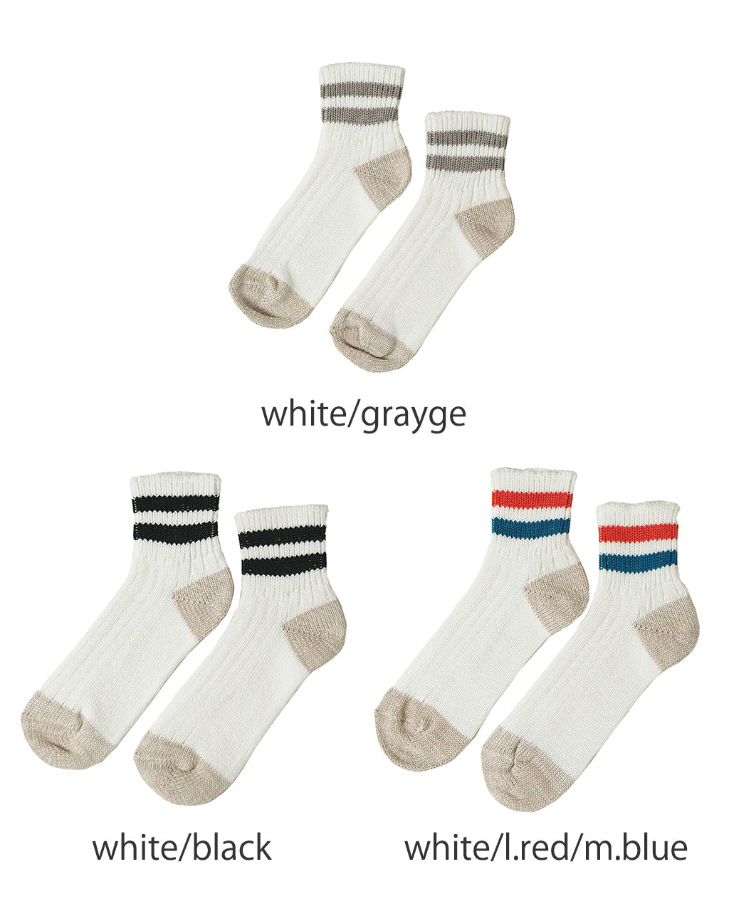ROTOTO ロトト オールドスクール リブ アンクルソックス O.S. RIBBED ANKLE SOCKS 靴下 コットン リネン ボーダー R1404 ギフト【クーポン対象外】【メール便可】