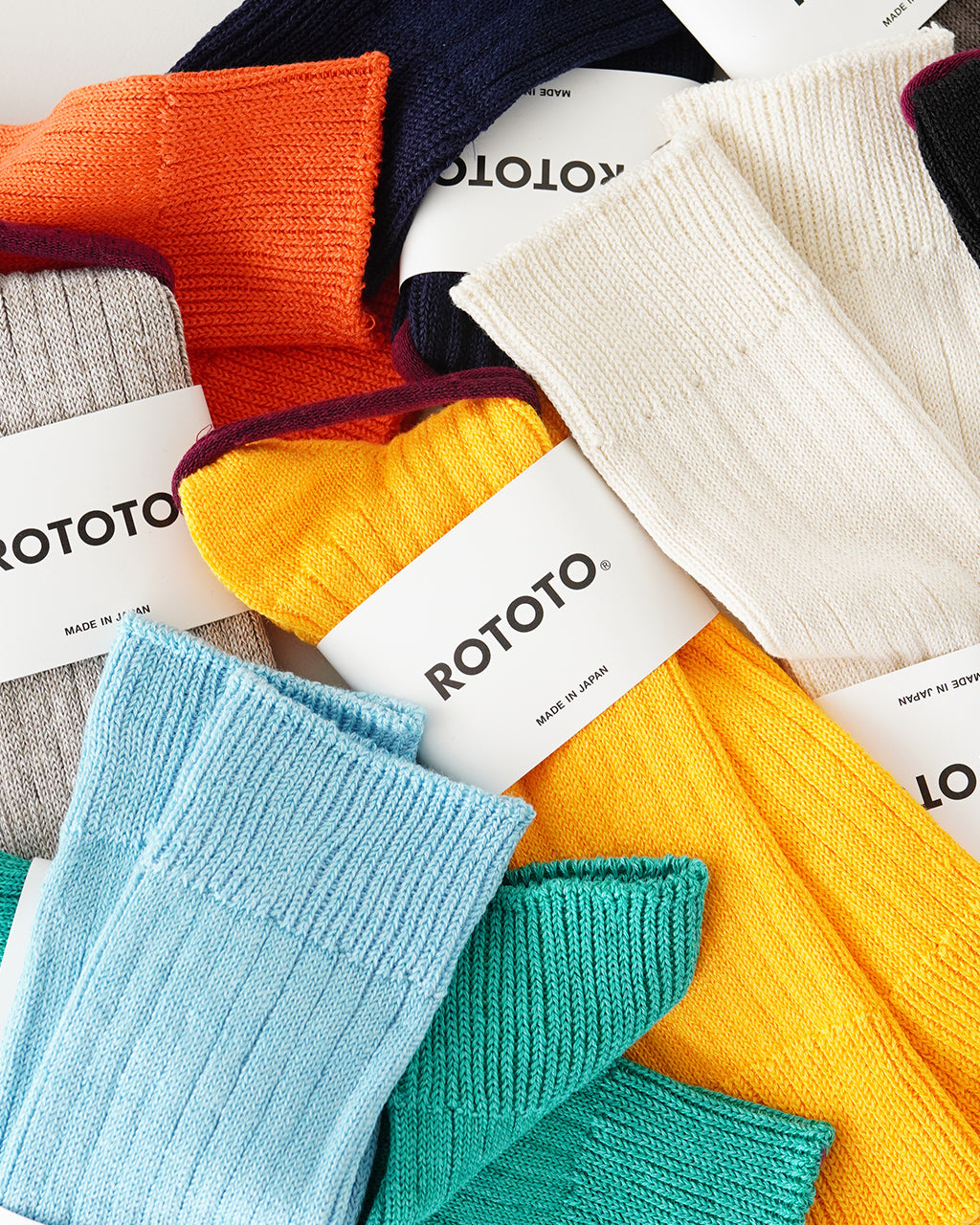 LINEN COTTON RIBBED CREW SOCKS R1461