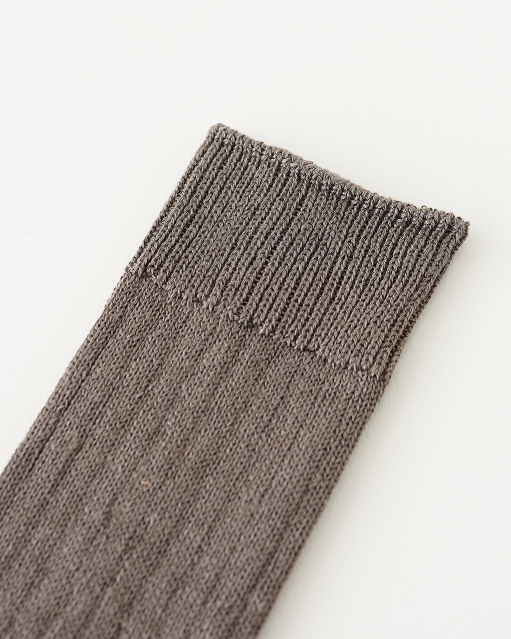 LINEN COTTON RIBBED CREW SOCKS R1461