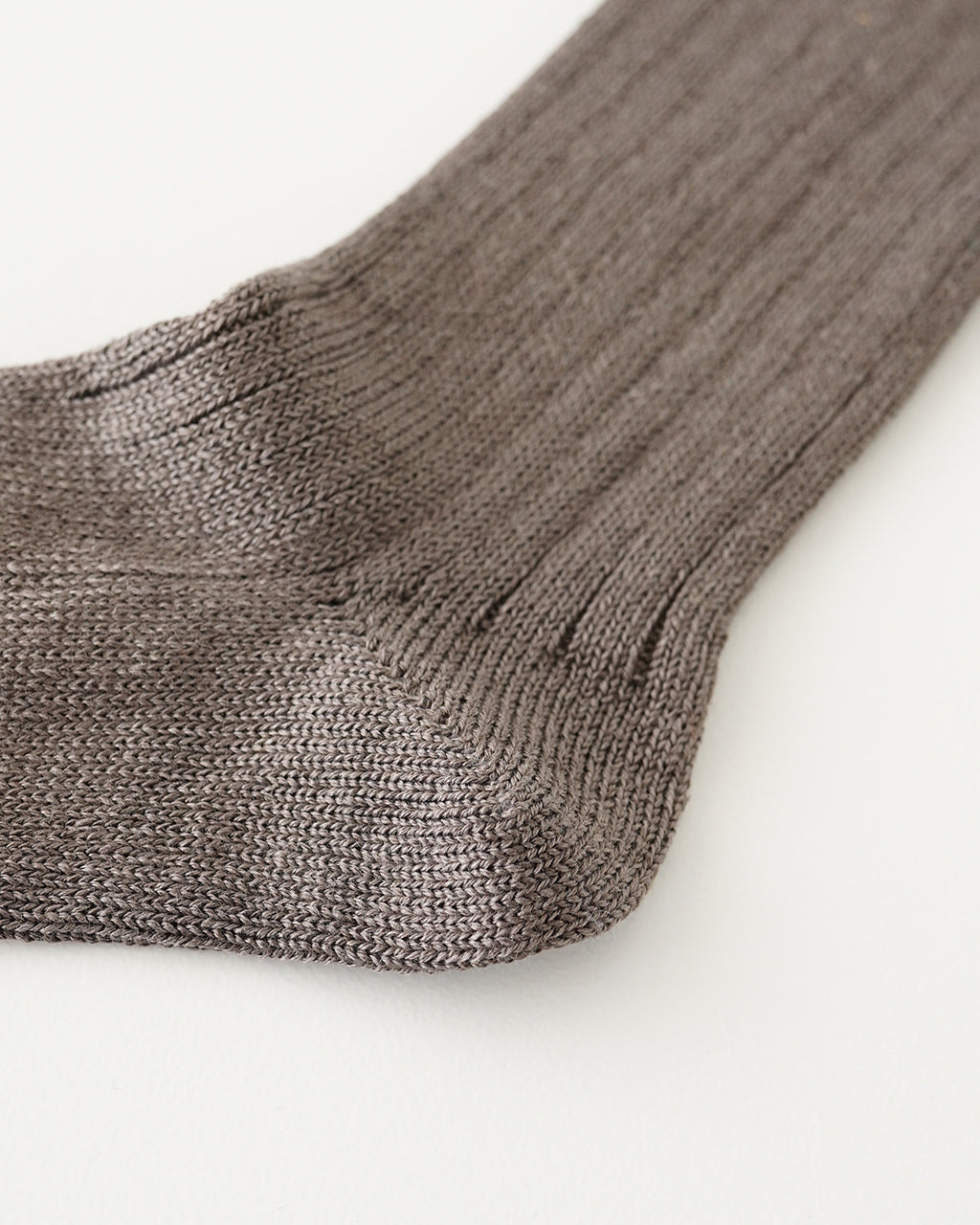 LINEN COTTON RIBBED CREW SOCKS R1461