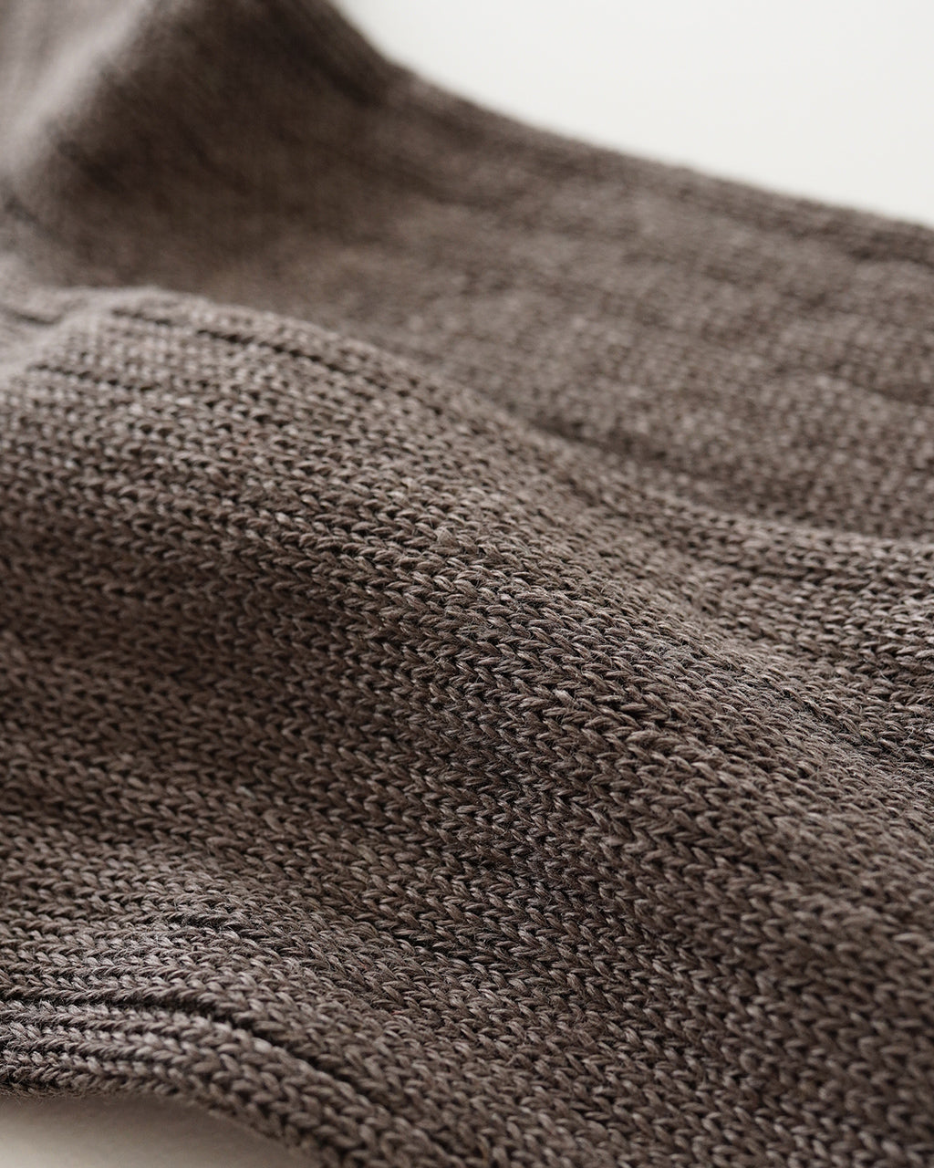 LINEN COTTON RIBBED CREW SOCKS R1461