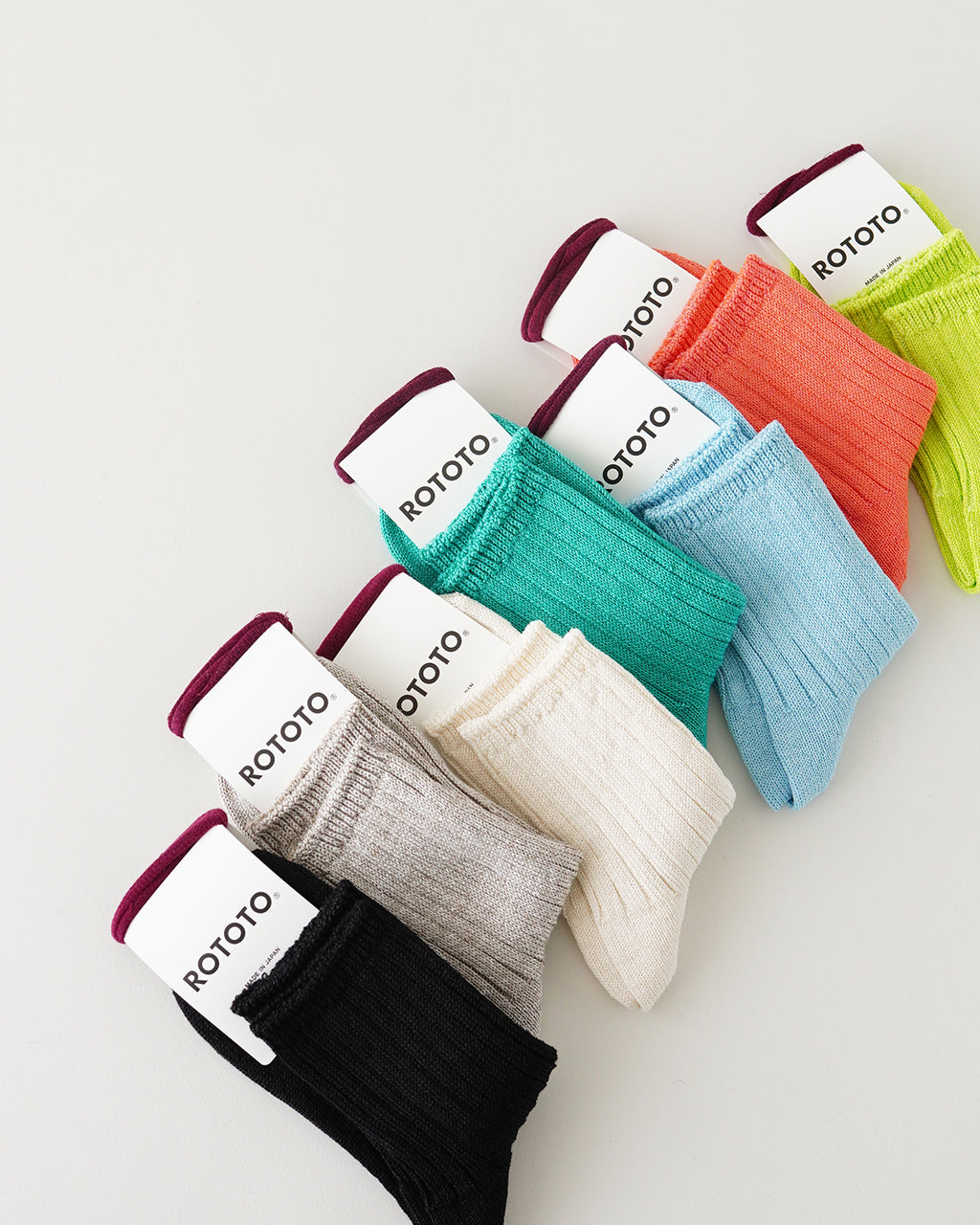 リネン コットン リブド アンクル ソックス LINEN COTTON RIBBED ANKLE SOCKS 靴下 R1462【メール便可】