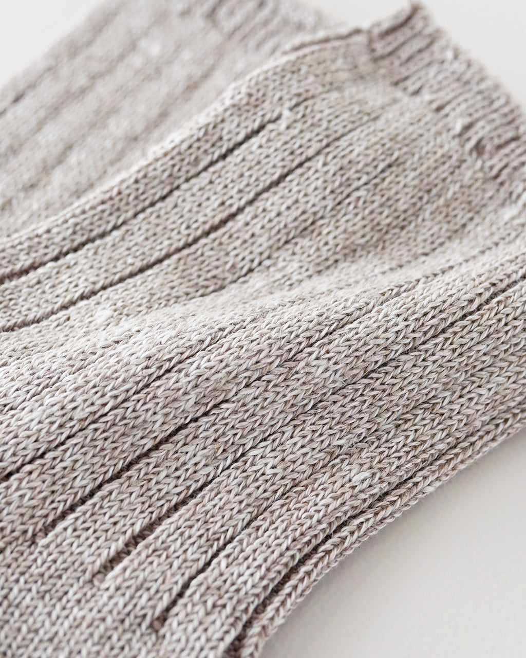 LINEN COTTON RIBBED ANKLE SOCKS R1462