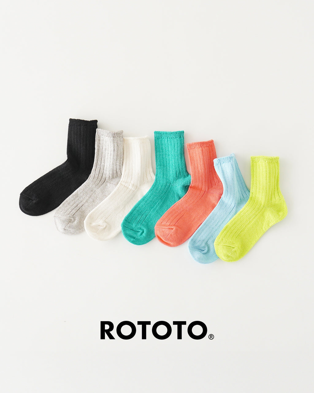 ROTOTO ロトト リネン コットン リブド アンクル ソックス LINEN COTTON RIBBED ANKLE SOCKS 靴下 ギフト R1462【クーポン対象外】【メール便可】
