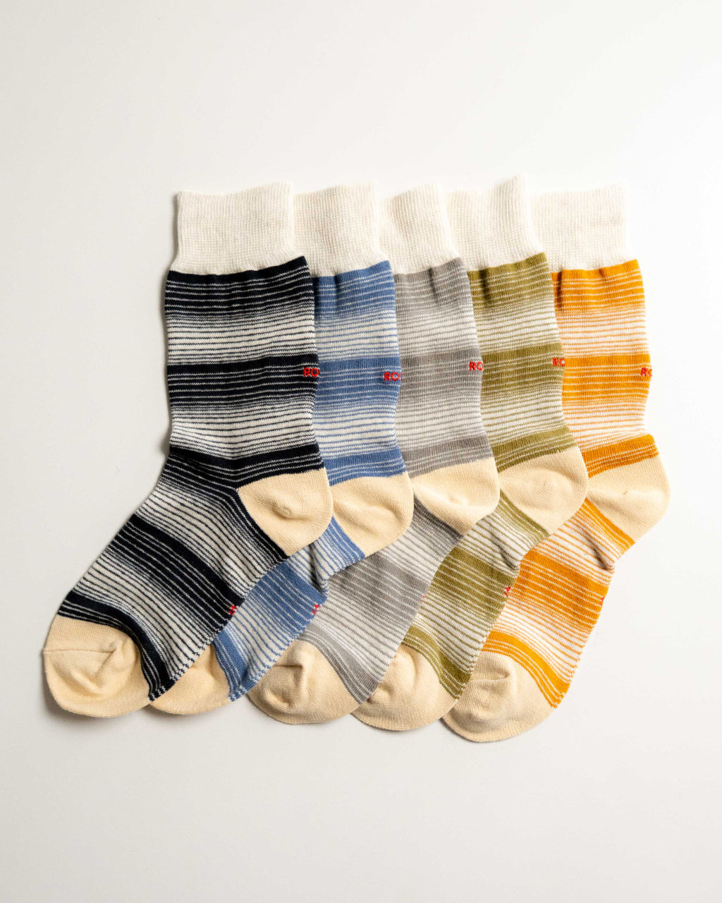 |coupon||outlet| HORIZONTAL STRIPE CREW SOCKS R1580-SS25
