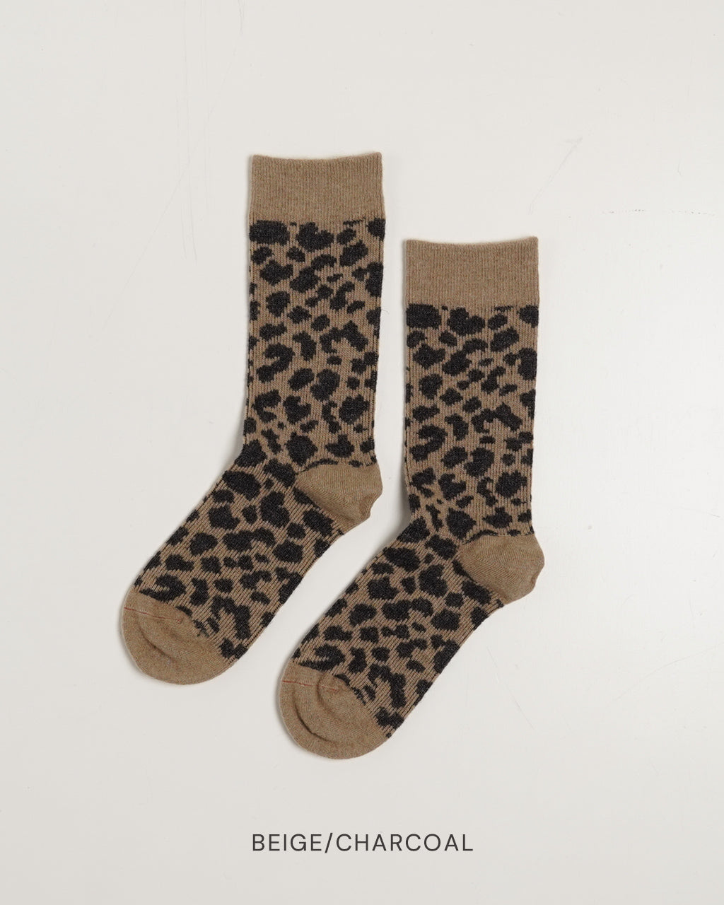 LEOPARD PATTERN MERINO SOCKS R1627