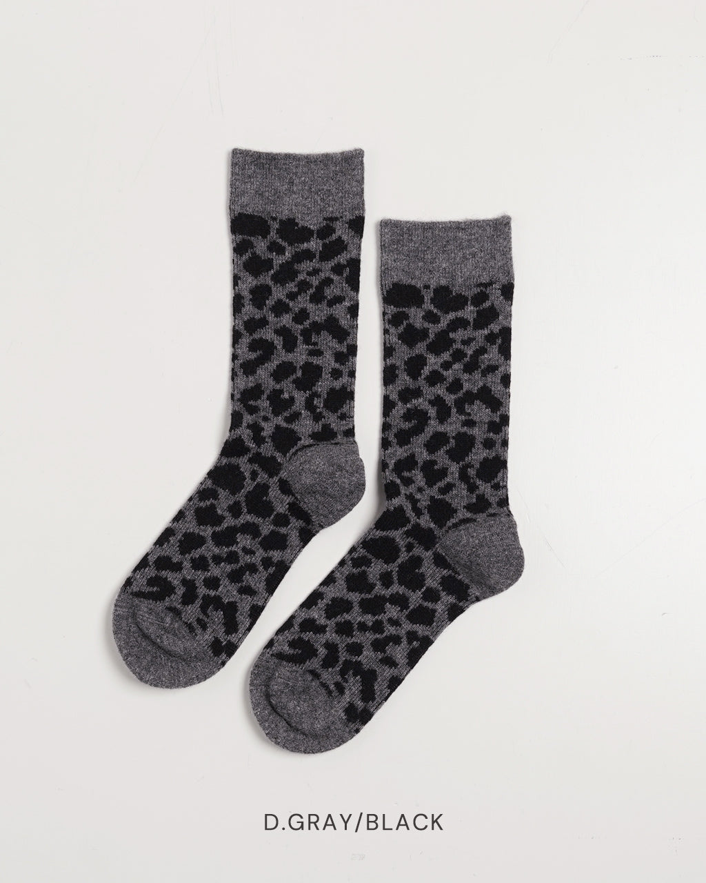 LEOPARD PATTERN MERINO SOCKS R1627