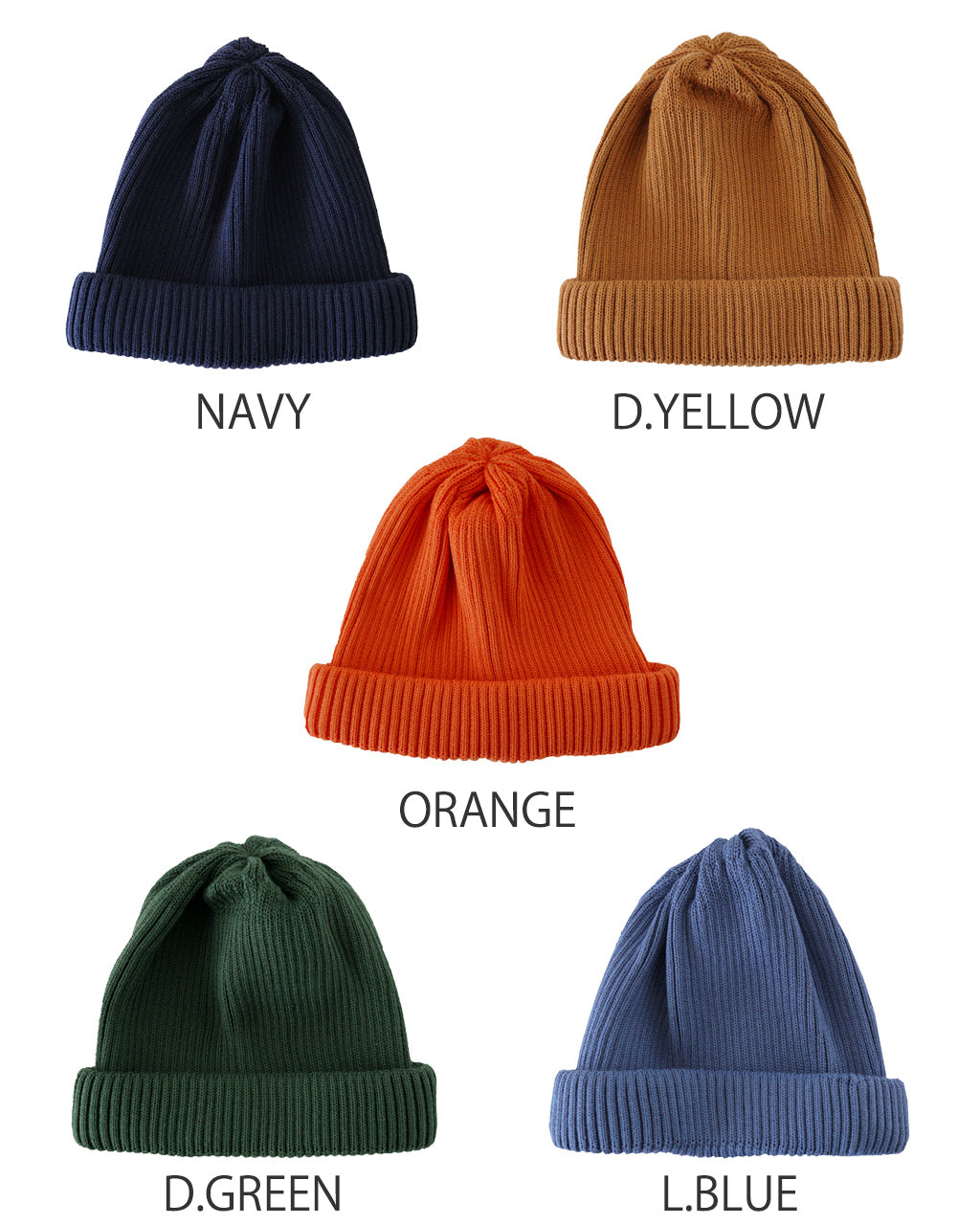 ROTOTO ロトト コットン ロールアップ ビーニー COTTON ROLL UP BEANIE 帽子 ニットキャップ R5021