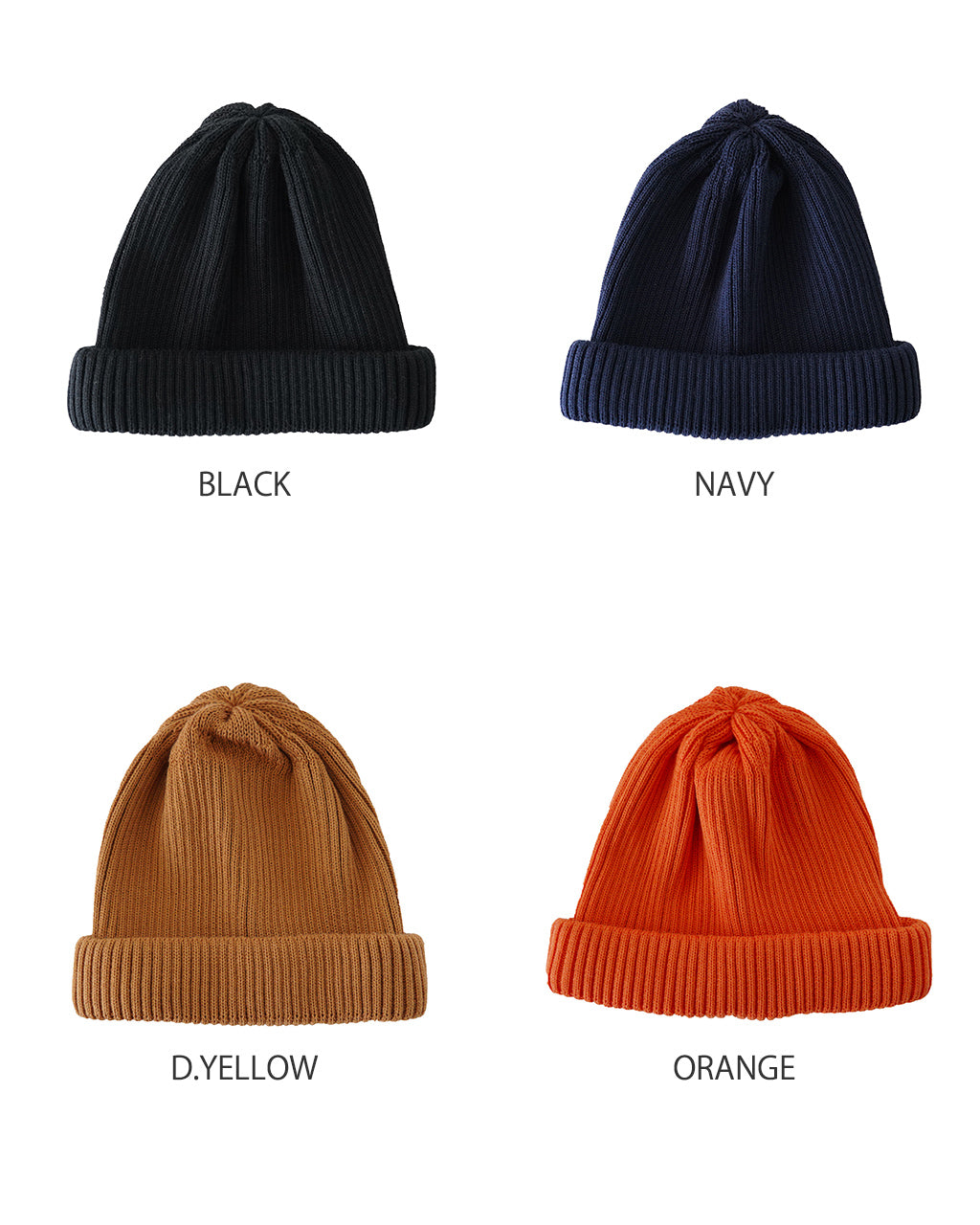 COTTON ROLL UP BEANIE R5021