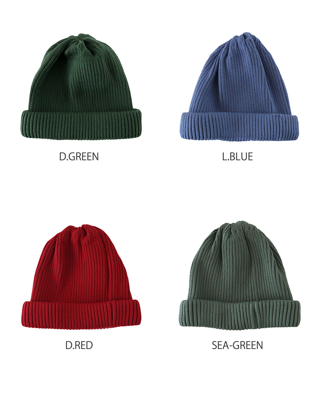 COTTON ROLL UP BEANIE R5021