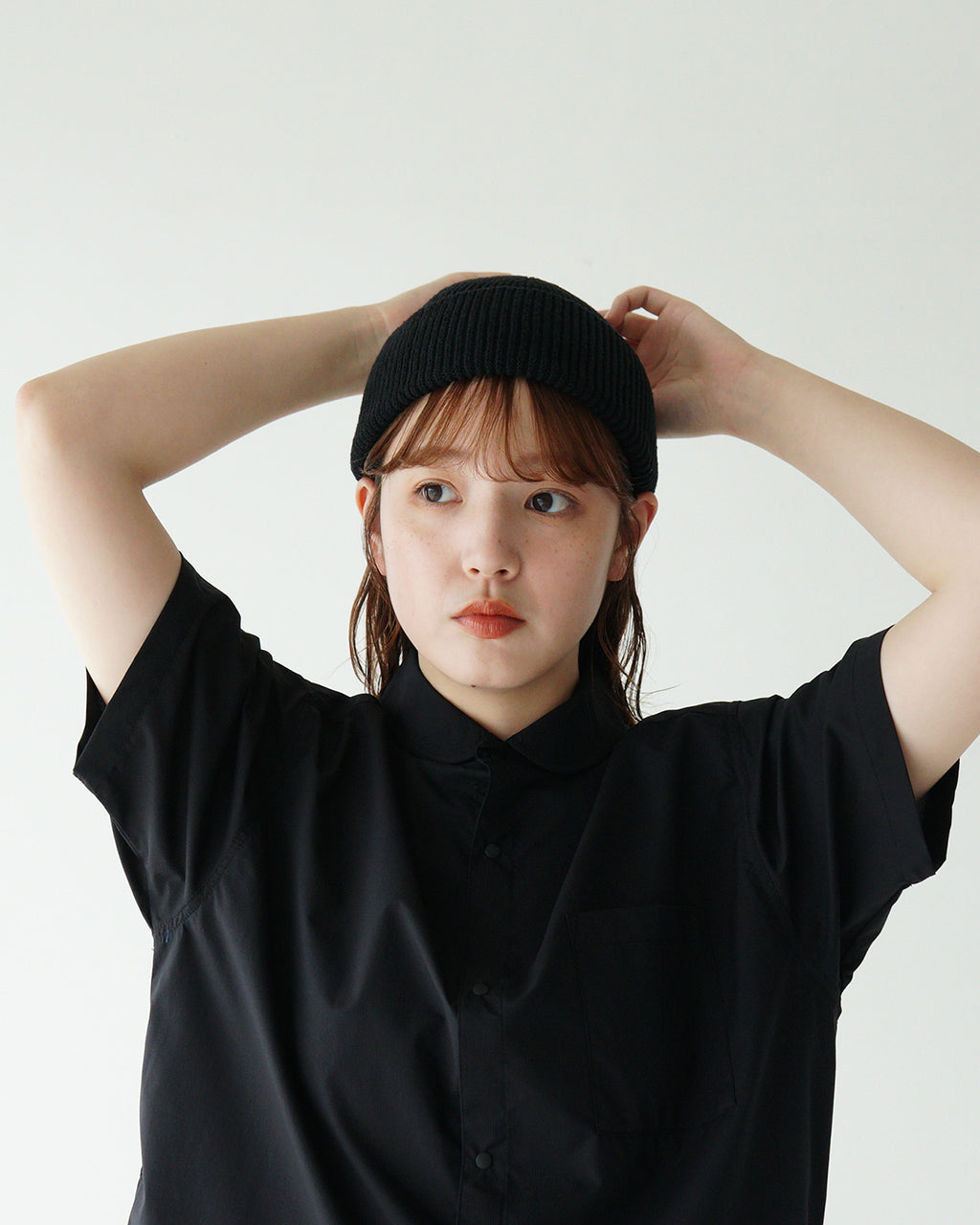 【アウトレット!30%OFF】 和紙 リサイクル コットン ビーニー WASHI RECYCLED COTTON BEANIE 帽子 ニット帽 キャップ リブ R5136-SS25
