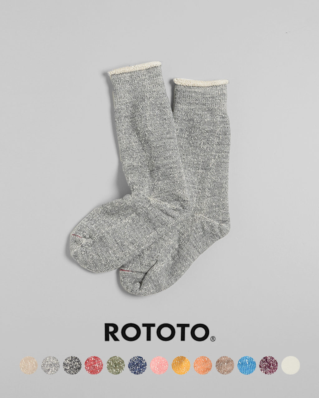 ダブル フェイス クルーソックス DOUBLE FACE CREW SOCKS 靴下 R1001