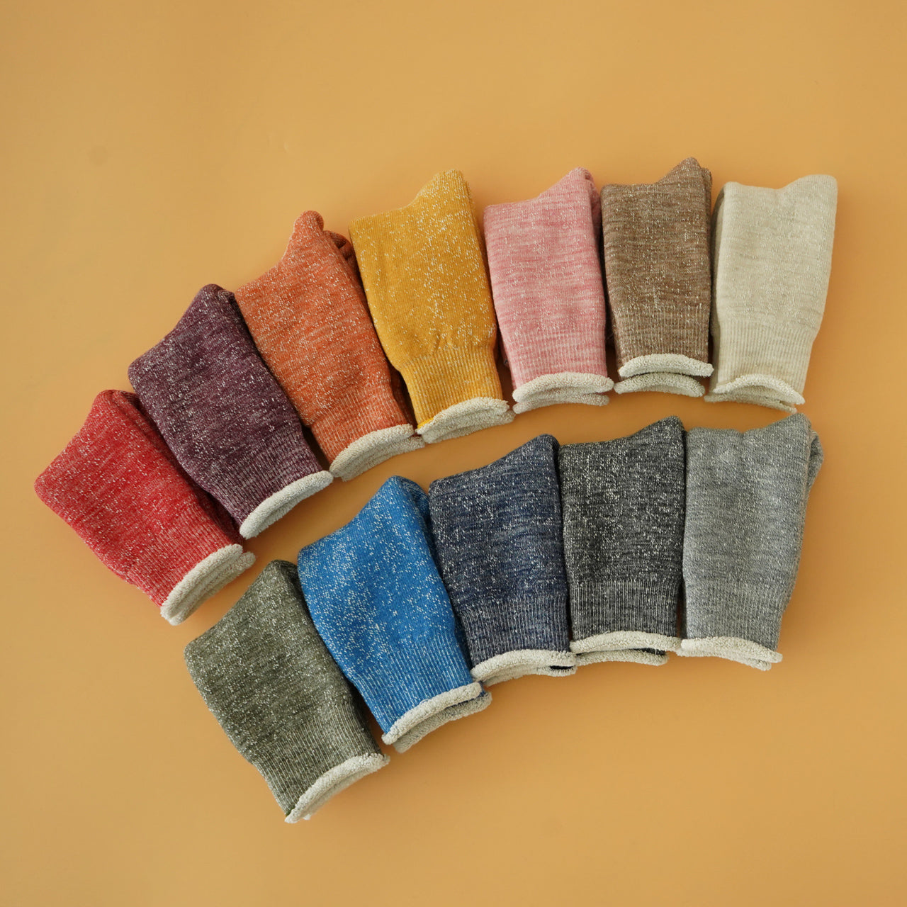 ダブル フェイス クルーソックス DOUBLE FACE CREW SOCKS 靴下 R1001