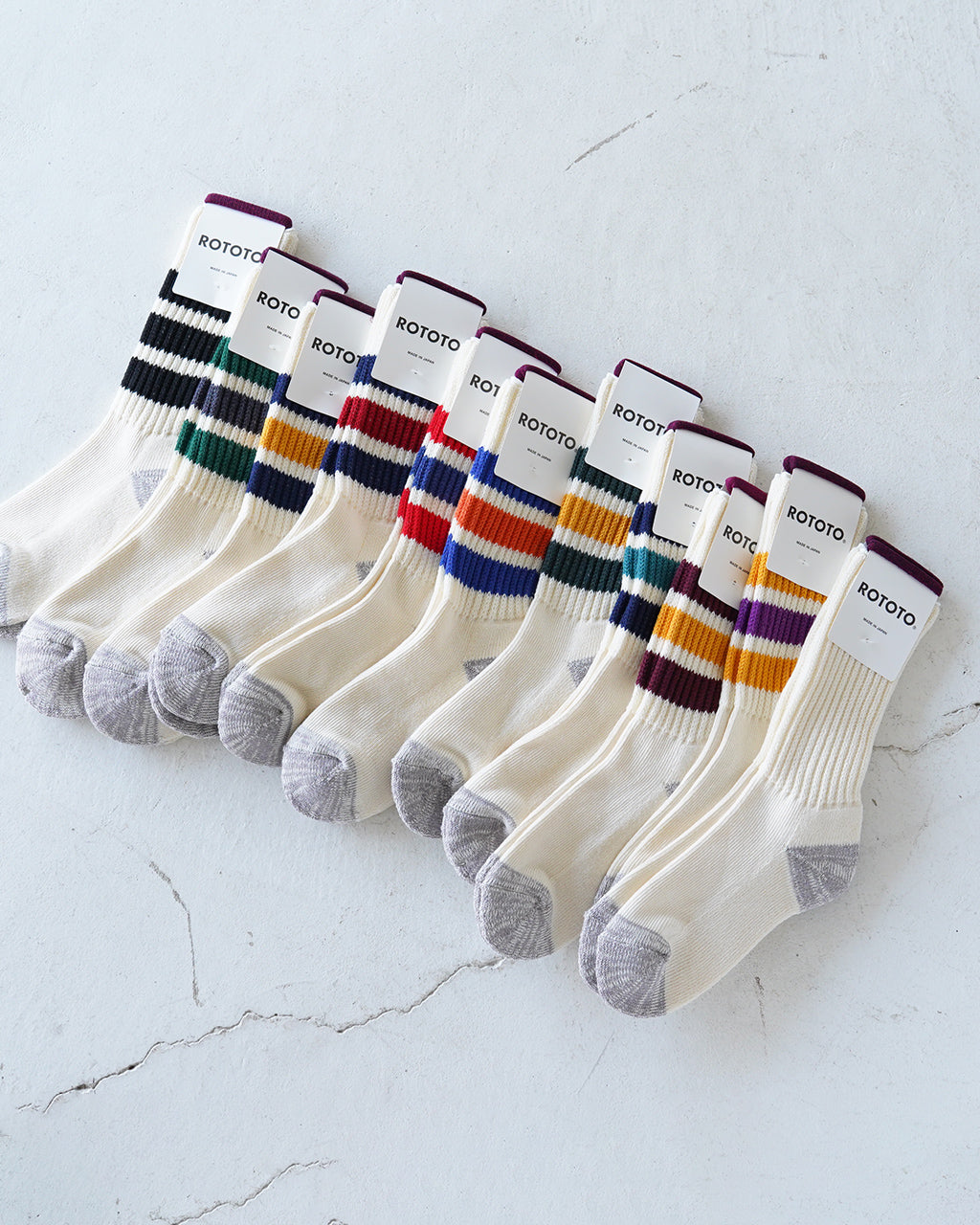 ROTOTO ロトト コース リブド オールドスクール クルー ソックス COARSE RIBBED OLDSCHOOL CREW SOCKS 靴下 レッグウェア R1255