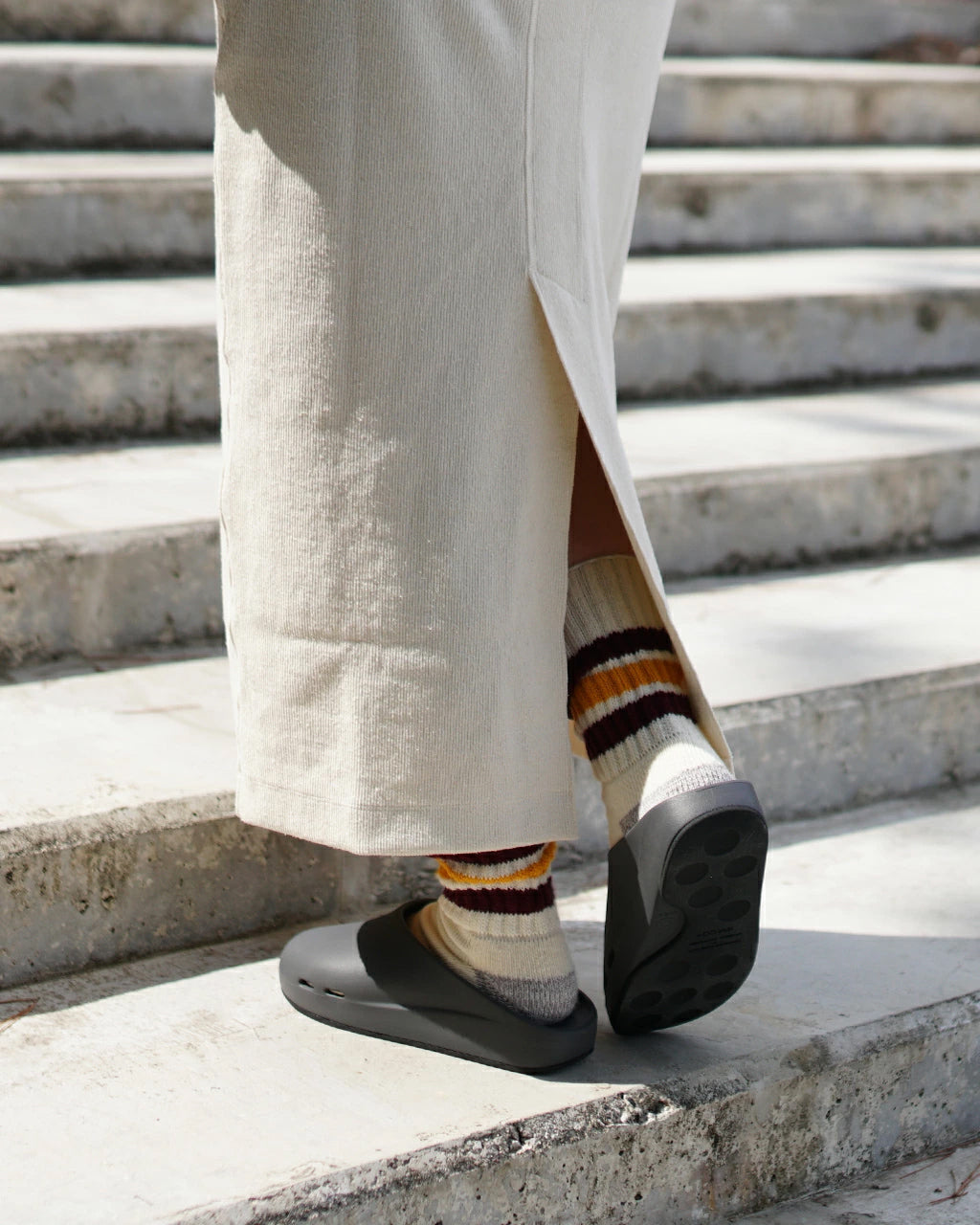 COARSE RIBBED OLDSCHOOL CREW SOCKS R1255
