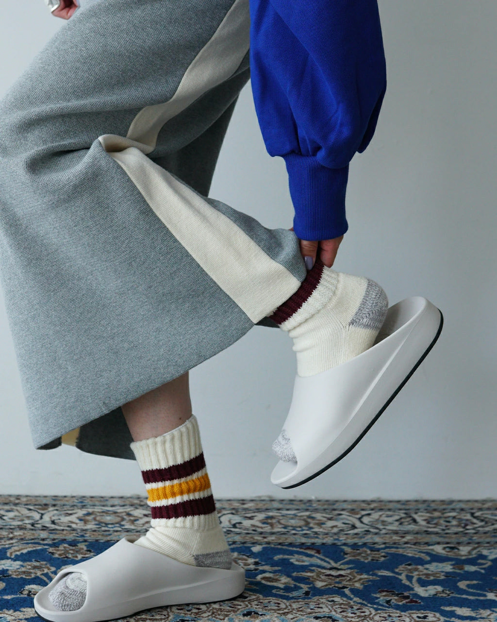COARSE RIBBED OLDSCHOOL CREW SOCKS R1255