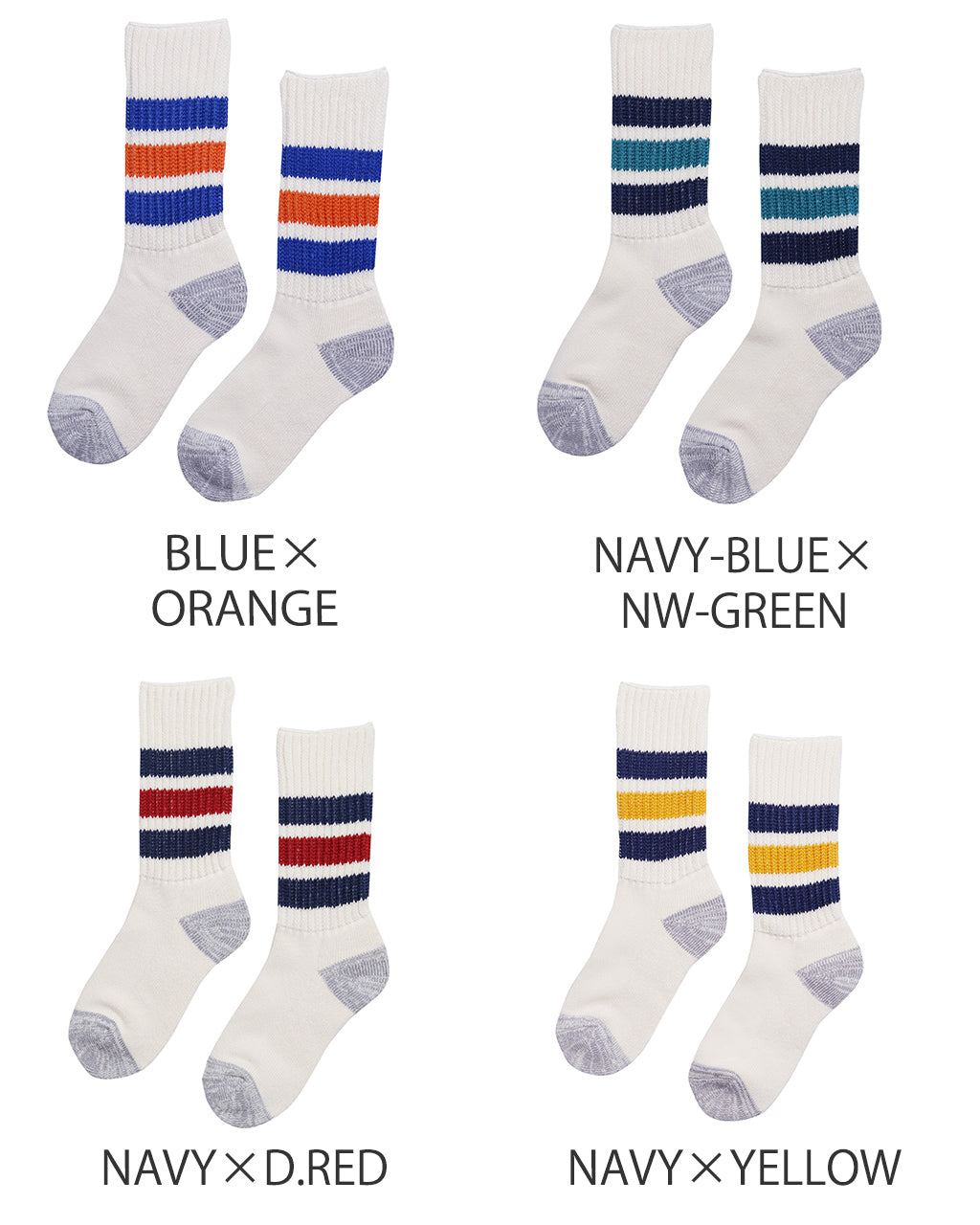 COARSE RIBBED OLDSCHOOL CREW SOCKS R1255