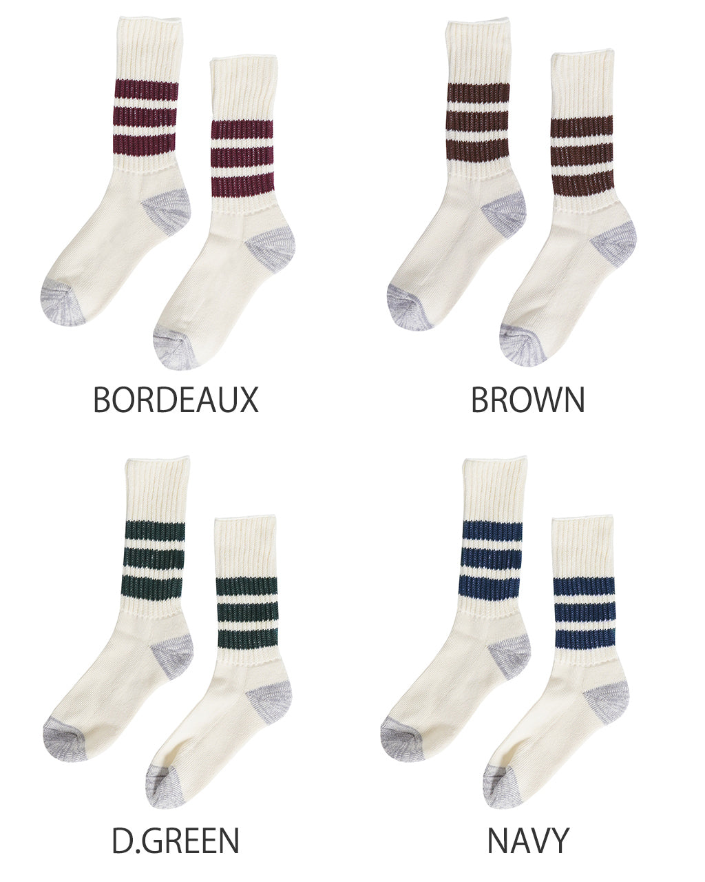 COARSE RIBBED OLDSCHOOL CREW SOCKS R1255