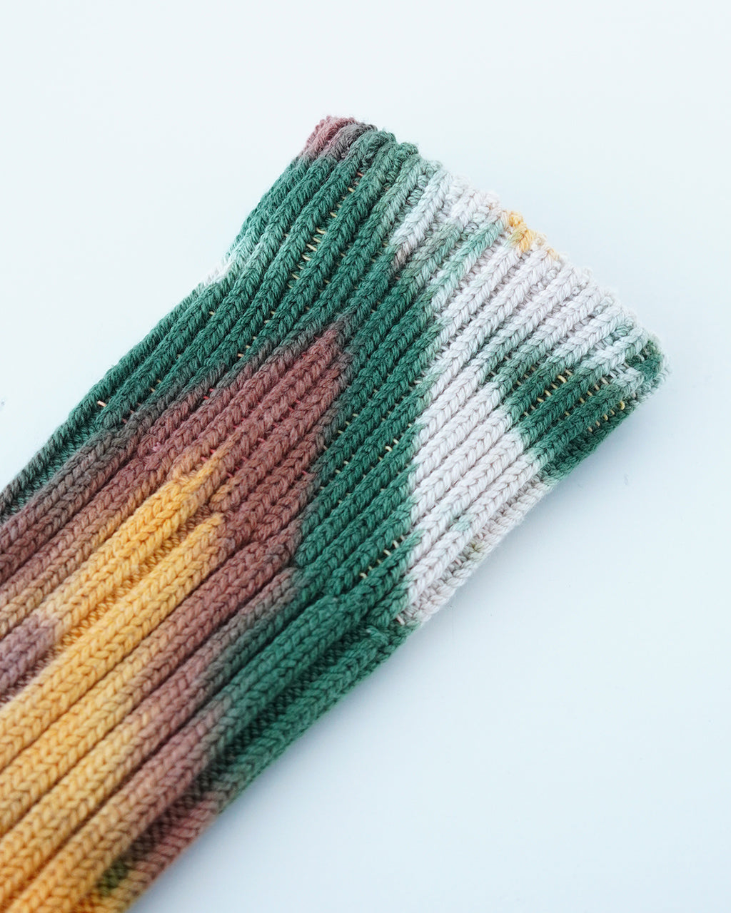 チャンキー リブ クルー ソックス ”タイダイ染め” CHUNKY RIBBED CREW SOCKS ”TIE DYE” 靴下 オーガニックコットン R1415 【メール便可】