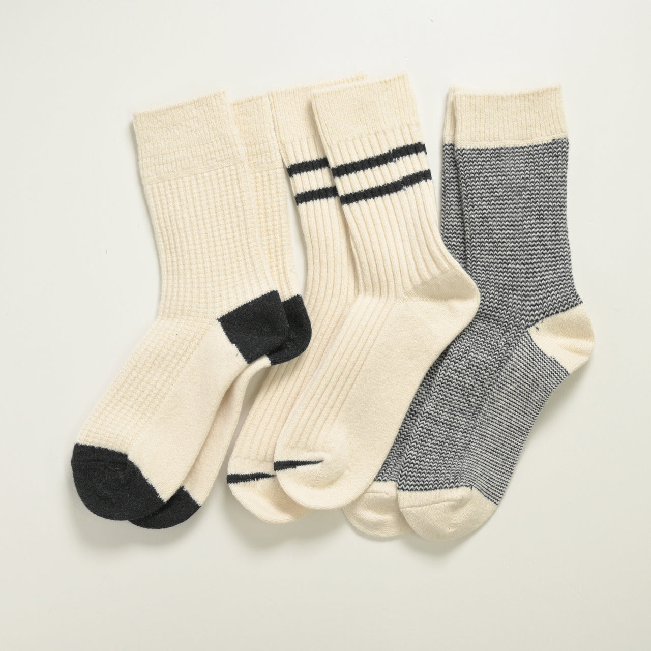 RECYCLE COTTON WOOL DAILY 3 PACK SOCKS R1574