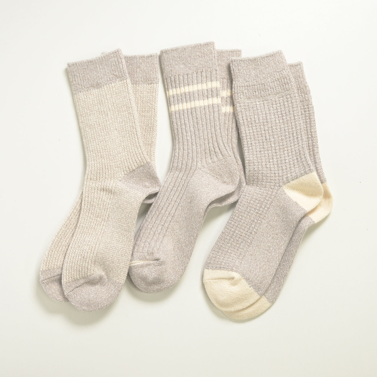 RECYCLE COTTON WOOL DAILY 3 PACK SOCKS R1574
